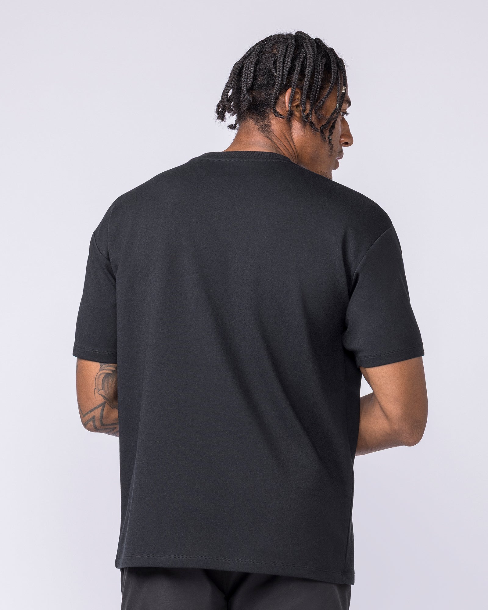 Daily Regular Fit Tee - Black-T-Shirts-S-012612BLK-S-MNAPPRL48188-5-Muscle Nation