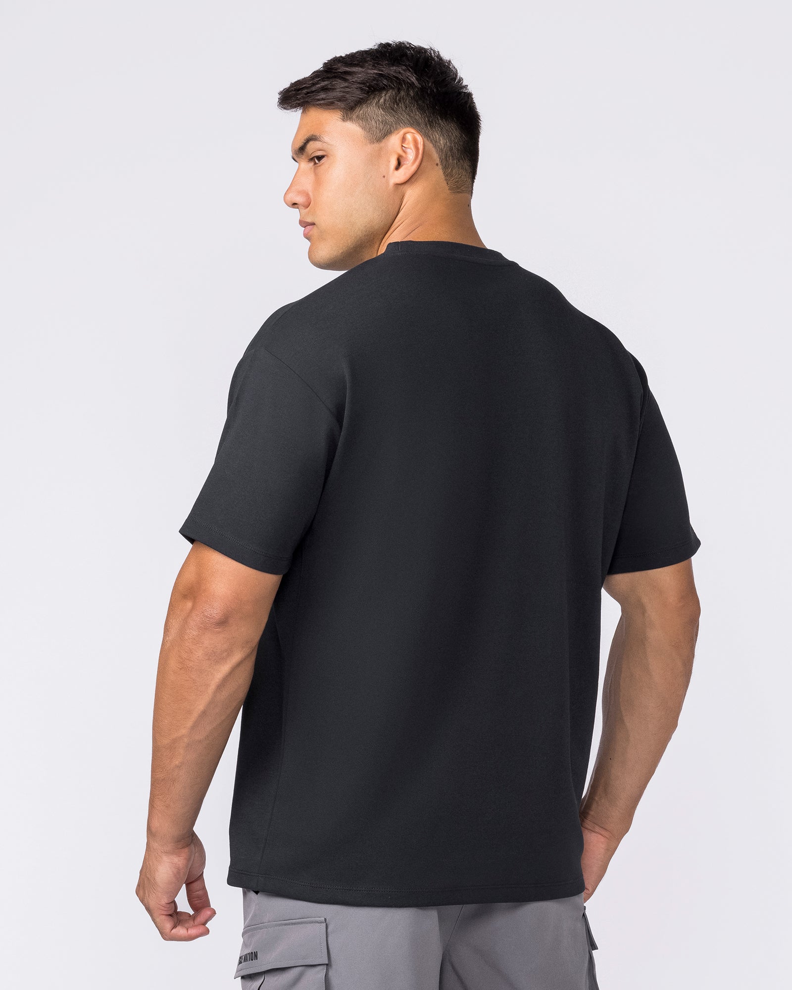 Daily Regular Fit Tee - Black-T-Shirts-S-012612BLK-S-MNAPPRL48188-2-Muscle Nation
