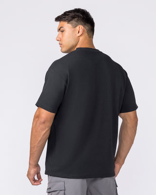 Daily Regular Fit Tee - Black-T-Shirts-S-012612BLK-S-MNAPPRL48188-2-Muscle Nation