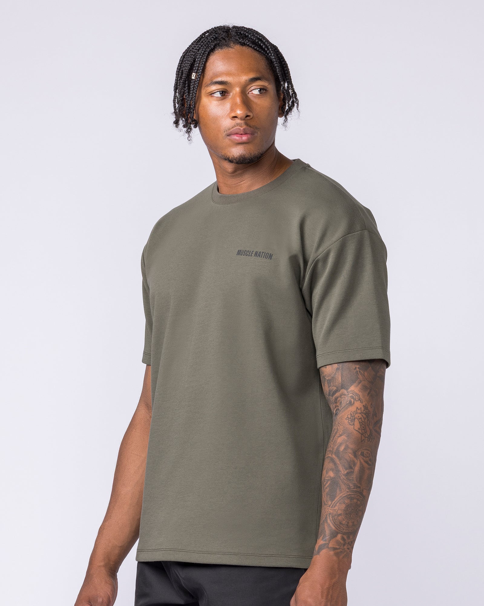 Daily Regular Fit Tee - Dark Khaki-T-Shirts-S-012612DKHAKI-S-MNAPPRL48209-3-Muscle Nation