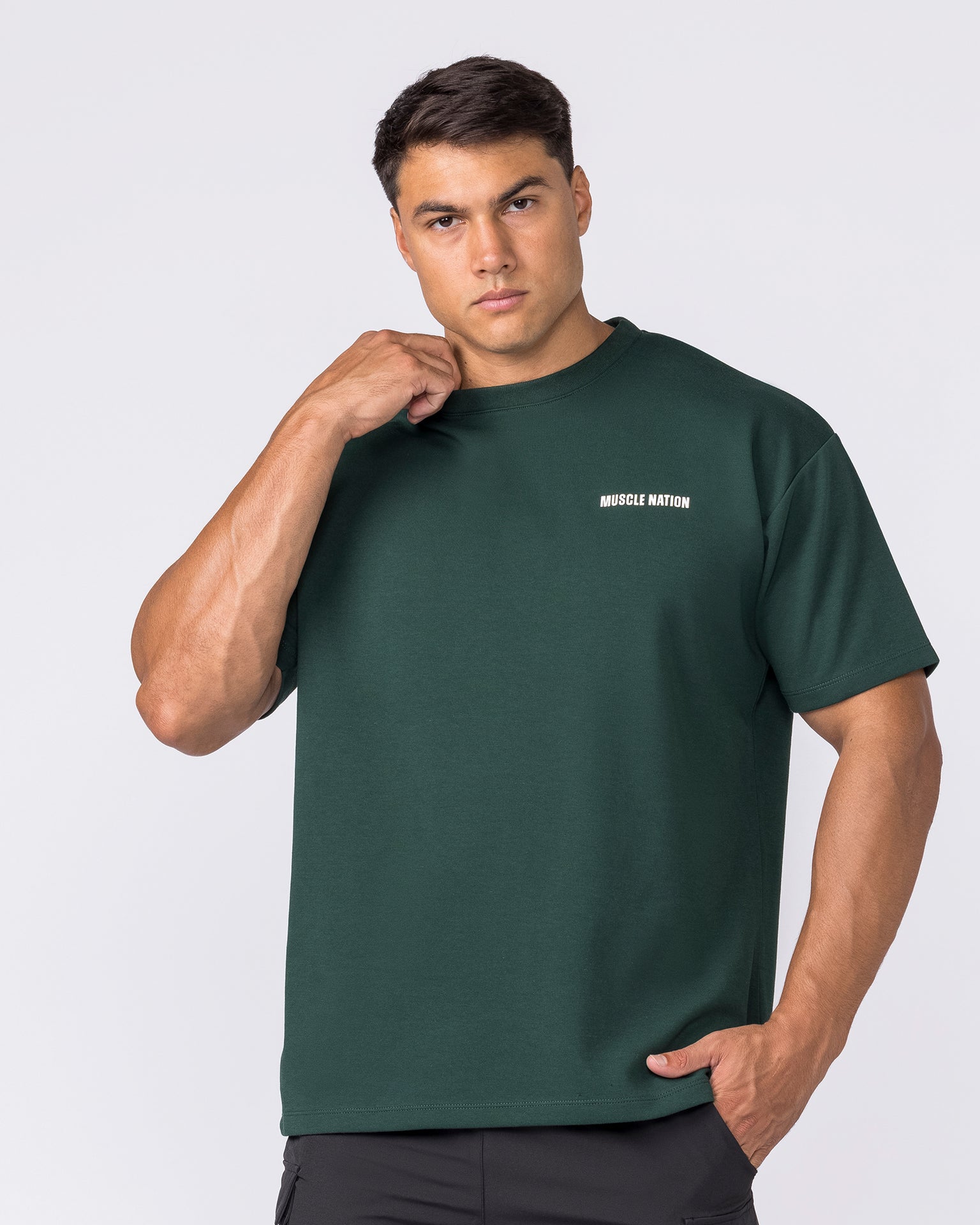 Daily Regular Fit Tee - Sporting Green-T-Shirts-S-042645SPTGRN-S-MNAPPRL50497-3-Muscle Nation
