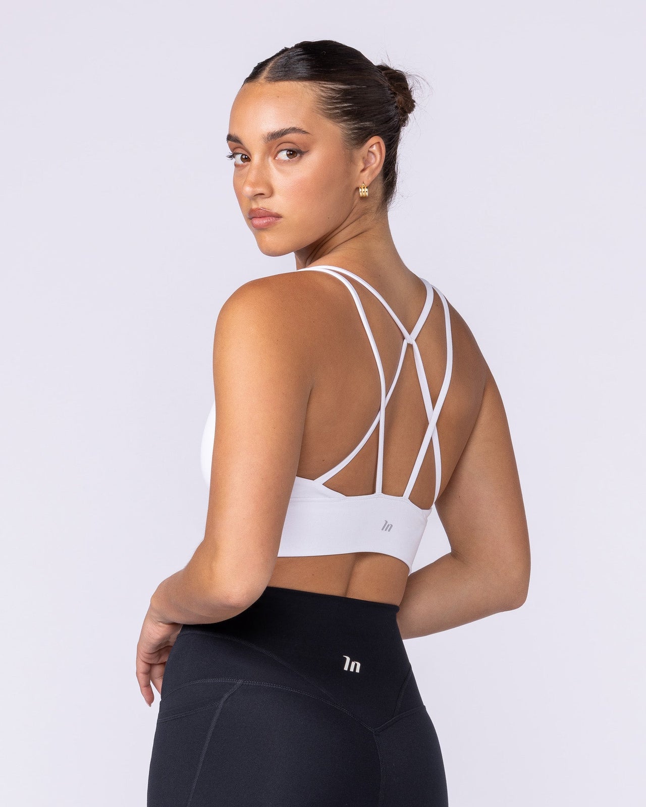 Dash Longline Bra White - Muscle Nation women's sports bra, view 2