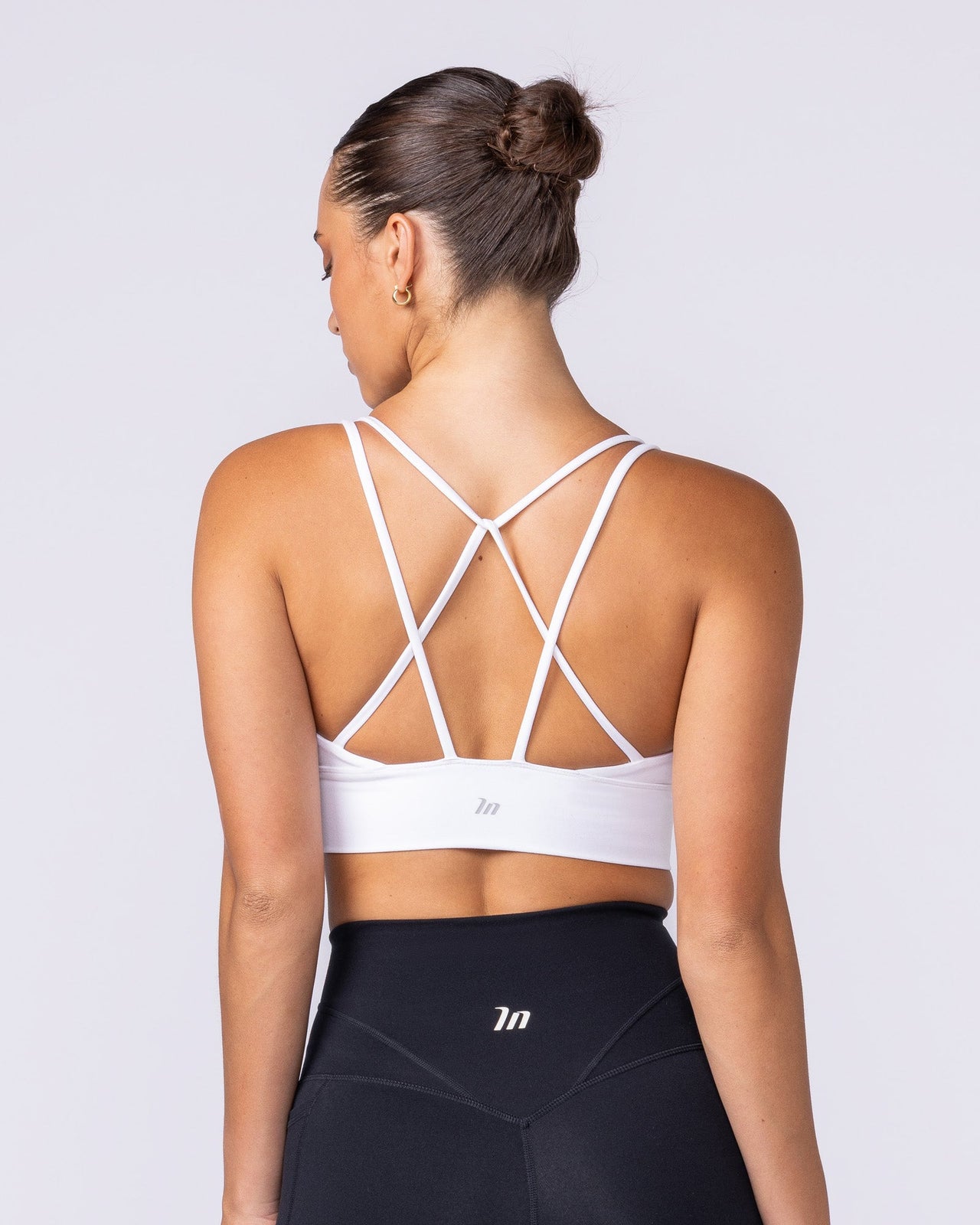 Dash Longline Bra White - Muscle Nation women's sports bra, view 4