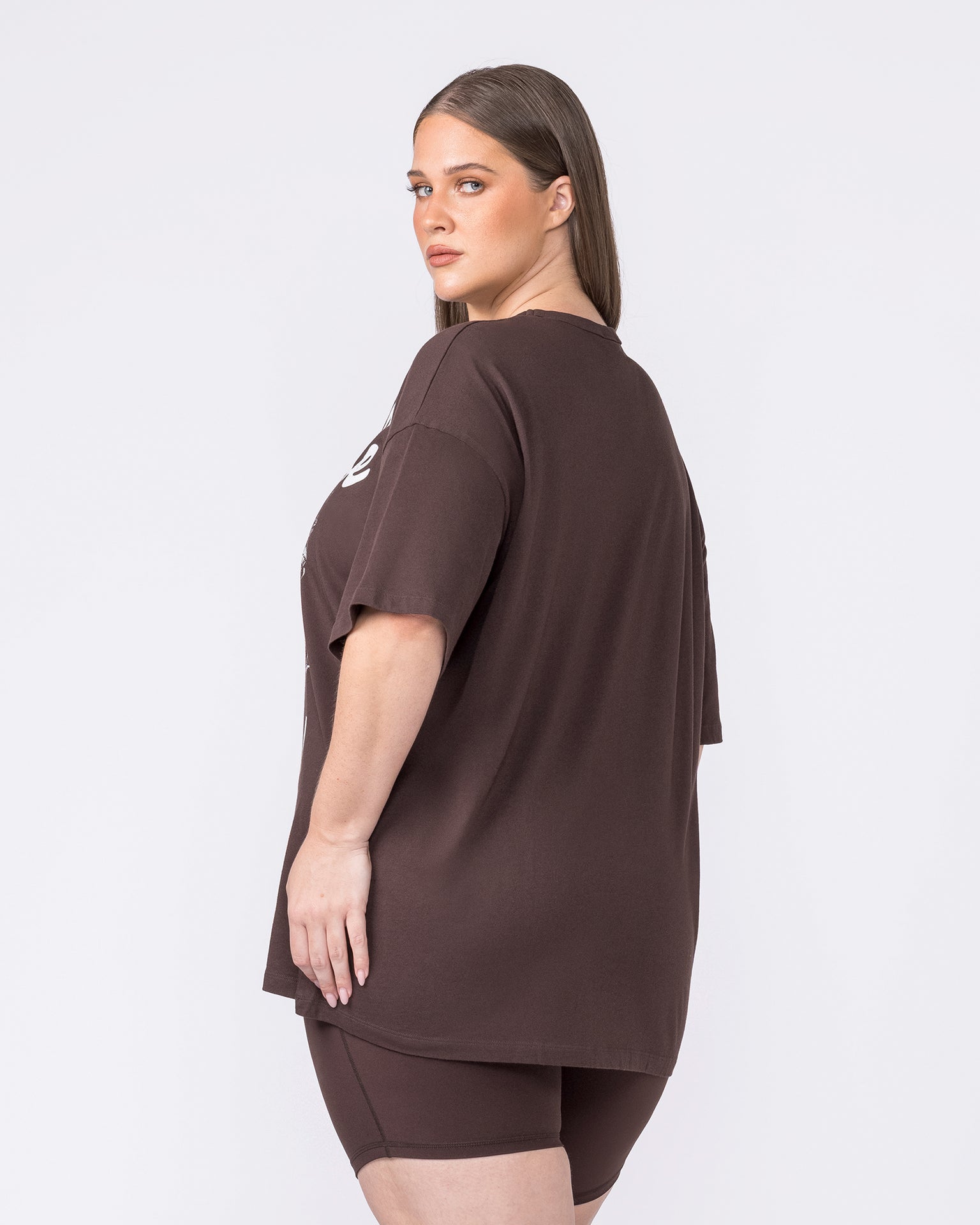 Disco District Oversized Tee - Cocoa-T-Shirts-XXS-032614COCOA-XXS-MNAPPRL49377-4-Muscle Nation