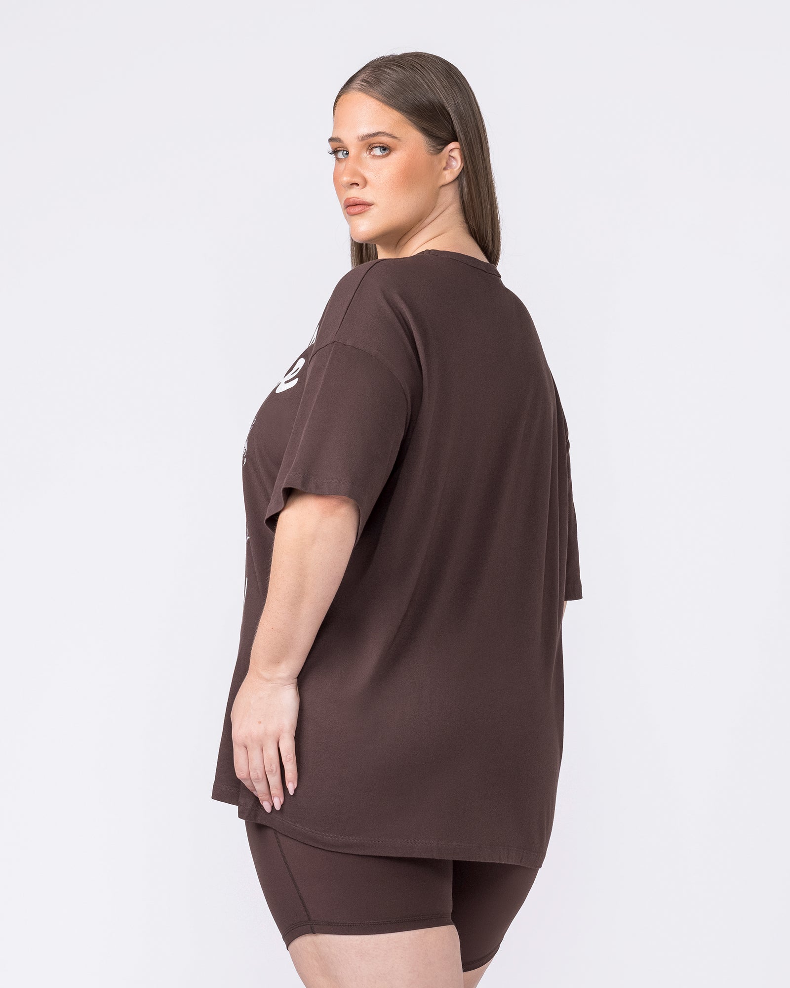 Disco District Oversized Tee - Cocoa-T-Shirts-XXS-032614COCOA-XXS-MNAPPRL49377-4-Muscle Nation