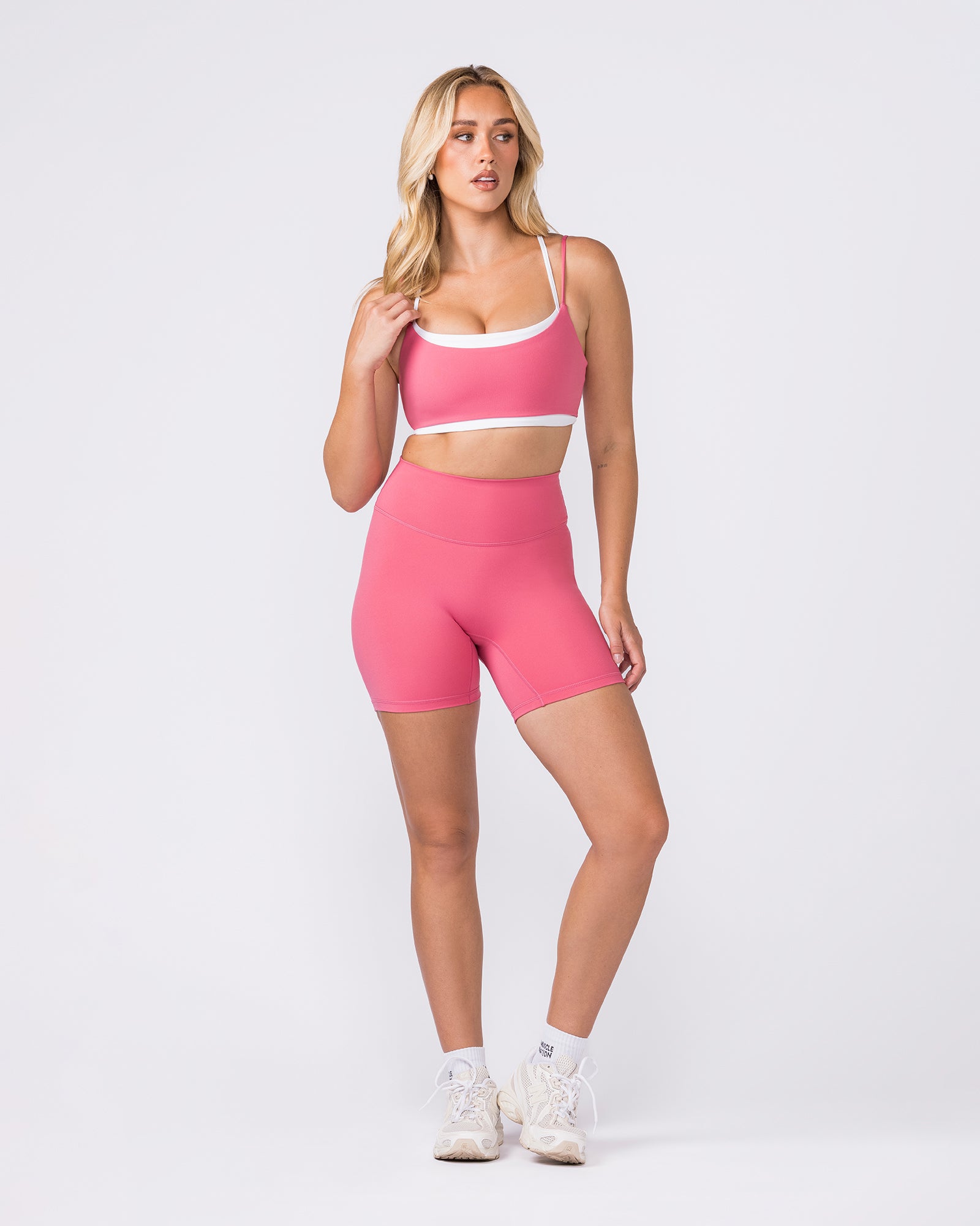 Duo Bralette - White/Petal-Bralettes-XXS-042605WPTL-XXS-MNAPPRL49982-6-Muscle Nation