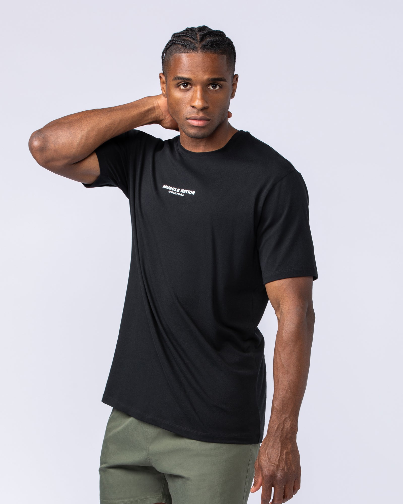 Staple Condition Tee - Black-T-Shirts-S-112483BLK-S-MNAPPRL35102-2-Muscle Nation