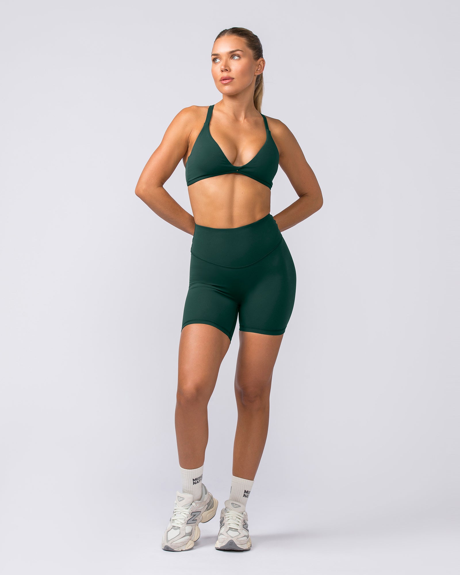 Ultra Aura Bike Shorts - Forest Green-Shorts-XXS-062407FRSGRN-XXS-MNAPPRL31387-6-Muscle Nation