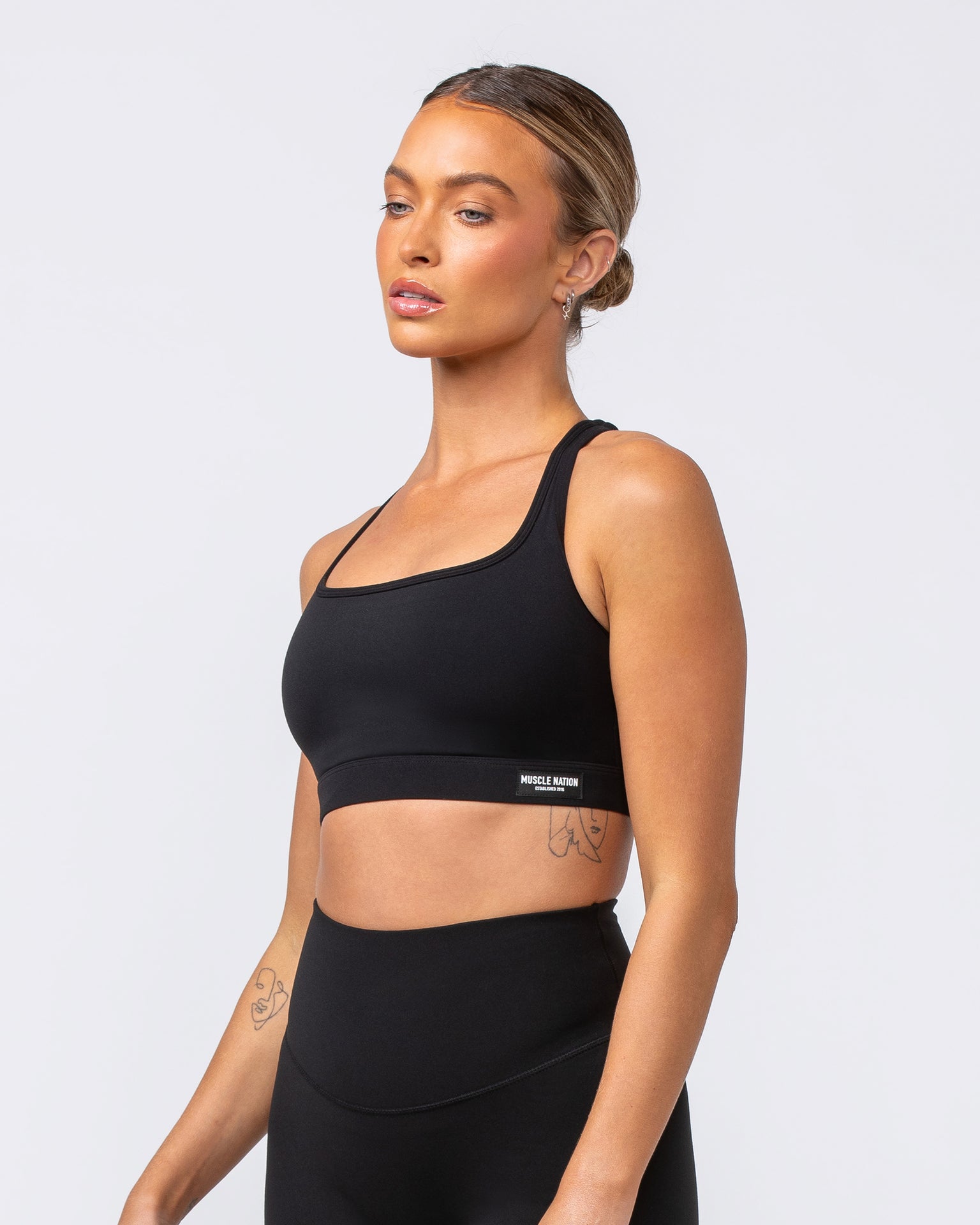 Desire Aura Bra - Black-Sports Bras-XXS-062408BLK-XXS-MNAPPRL31459-3-Muscle Nation