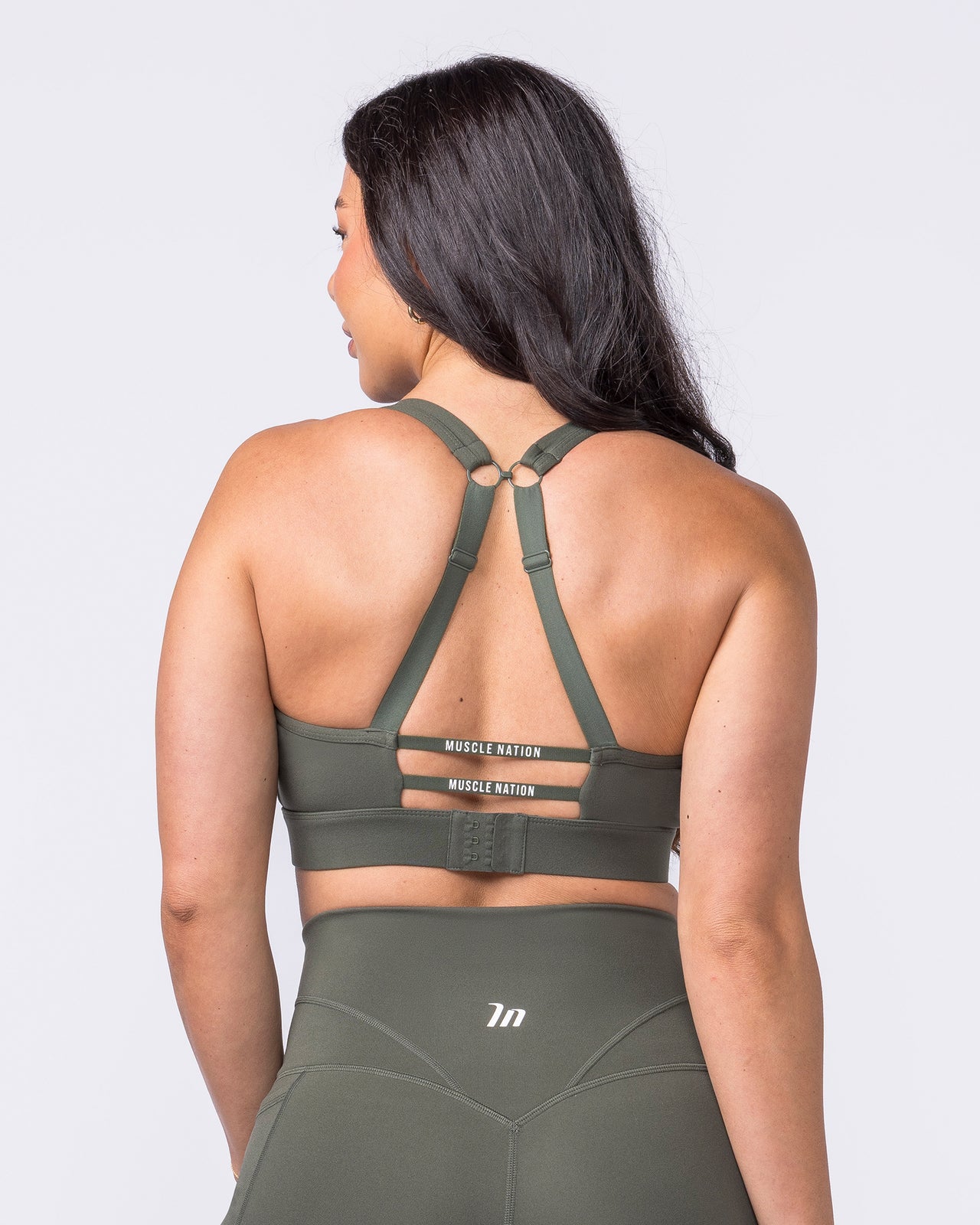 Elite Support Bra Eucalyptus - Muscle Nation women's sports bra, view 8