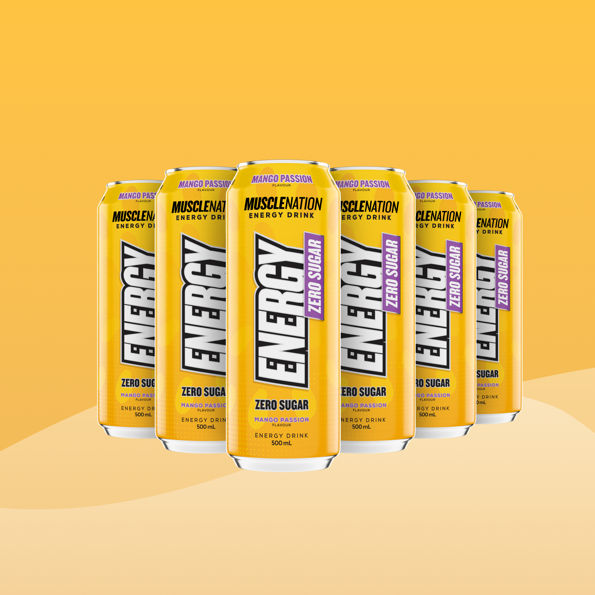 ENERGY DRINK Zero Sugar - Mango Passion 500ml (12 Pack)-Energy Drinks-MNSUPPS0272-19359054000817-1-Muscle Nation