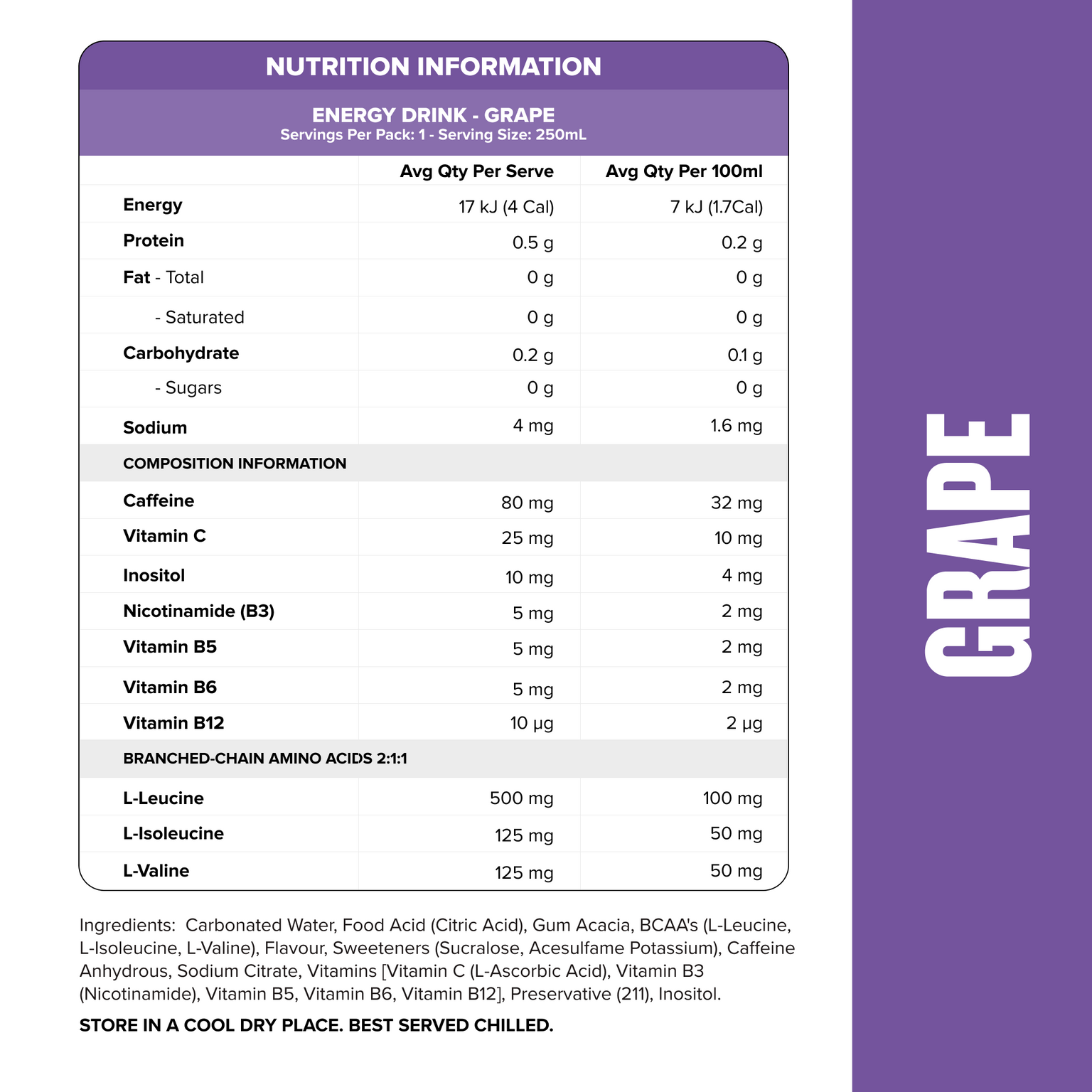 MN ENERGY DRINK Zero Sugar - Grape 250ml Can (12 Pack)-MNSUPPS0457-19359054001739-2-Muscle Nation