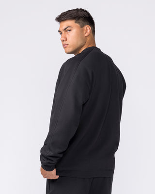 Essential Crew Pullover - Black-Jumpers & Hoodies-XS-042633BLK-XS-MNAPPRL50333-2-Muscle Nation