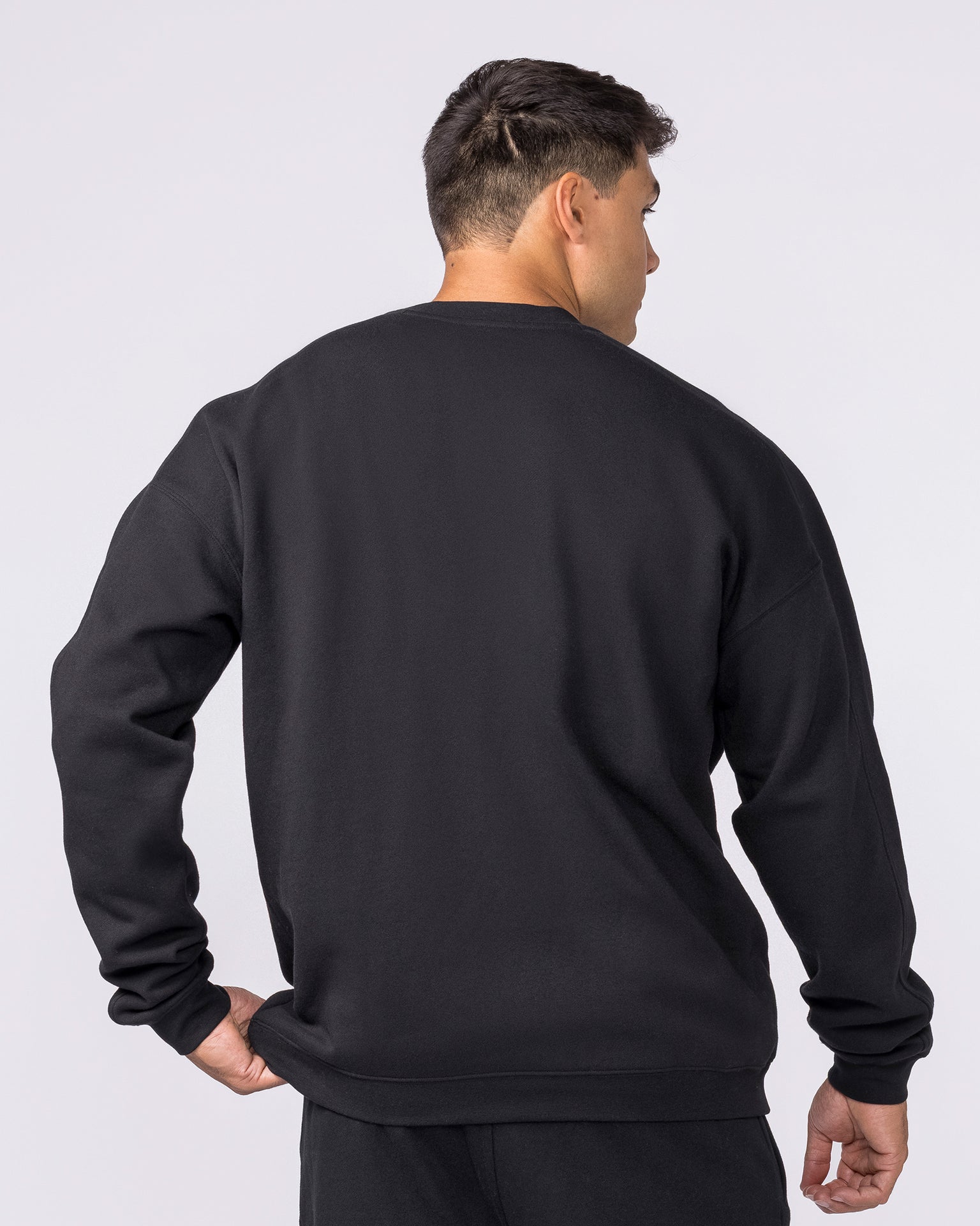 Essential Crew Pullover - Black-Jumpers & Hoodies-XS-042633BLK-XS-MNAPPRL50333-4-Muscle Nation