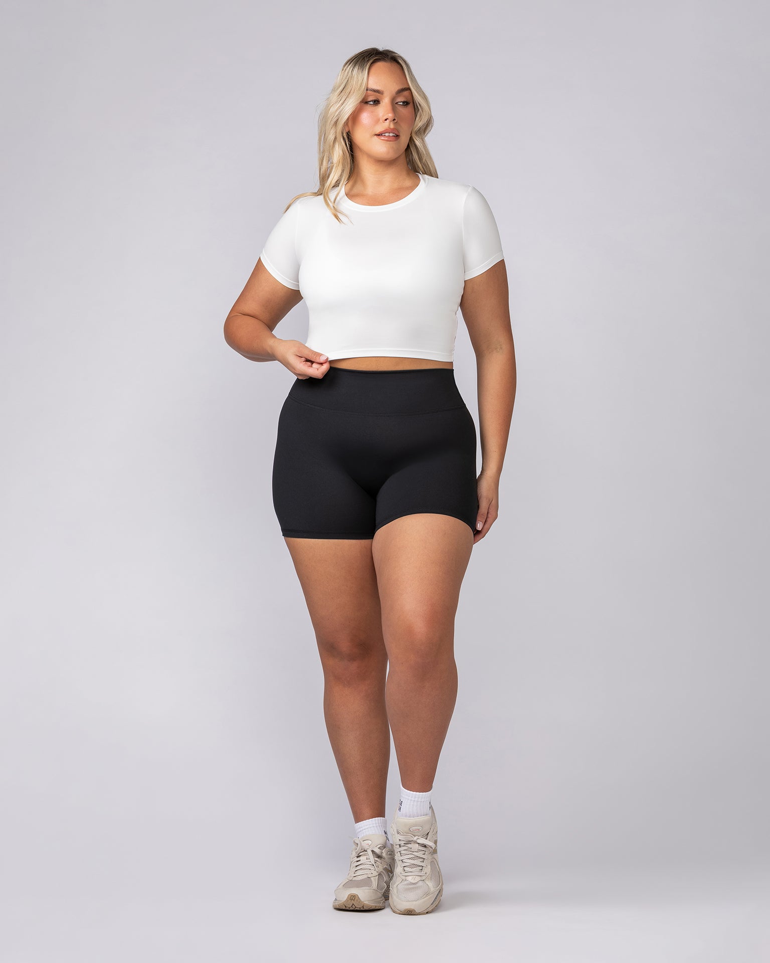 Essential Cropped Tee - Milk-Tops-XXS-062511MLK-XXS-MNAPPRL43101-5-Muscle Nation