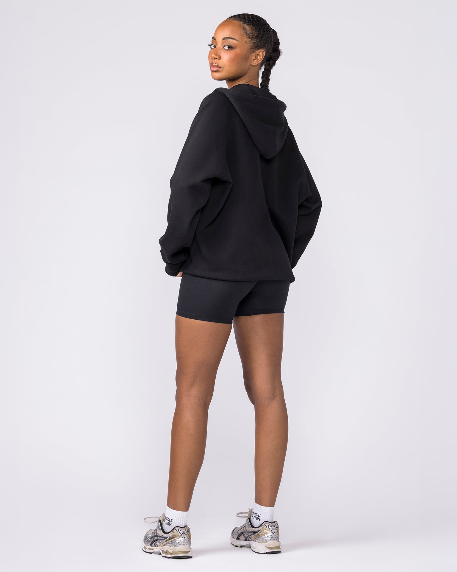 Essential Zip Hoodie - Black-Jumpers & Hoodies-XS-042632BLK-XS-MNAPPRL50309-7-Muscle Nation