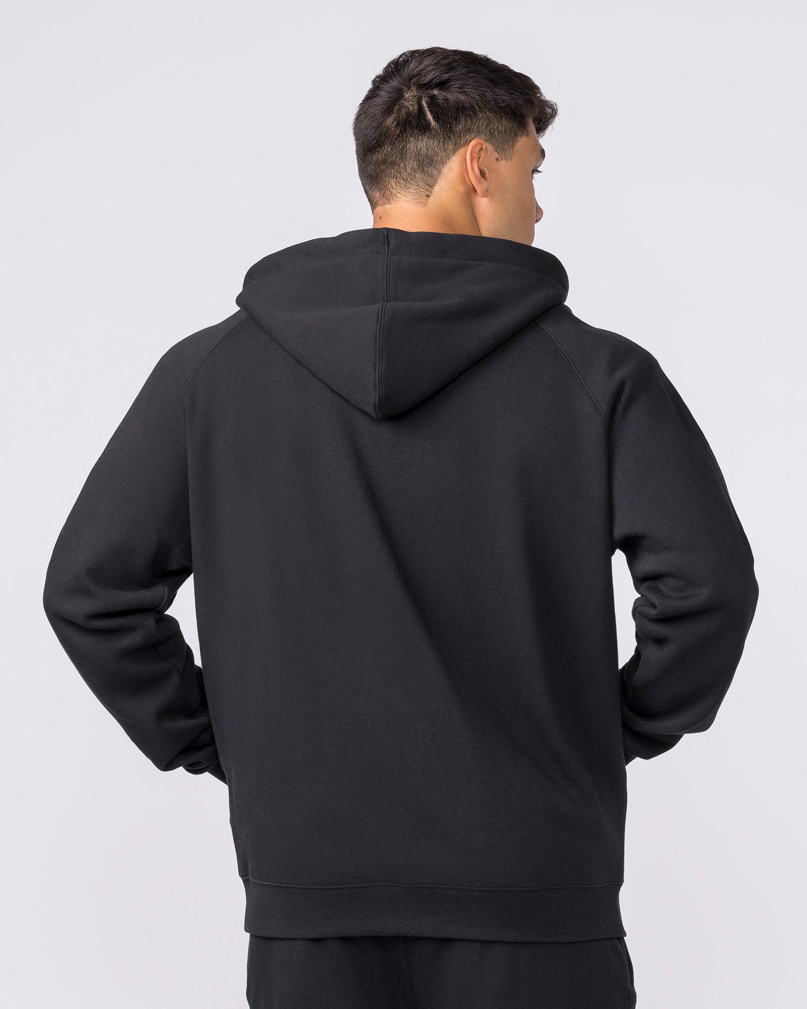 Essential Zip Hoodie - Black-Jumpers & Hoodies-XS-042632BLK-XS-MNAPPRL50309-4-Muscle Nation