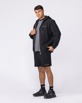 Essential Zip Hoodie - Black-Jumpers & Hoodies-XS-042632BLK-XS-MNAPPRL50309-5-Muscle Nation