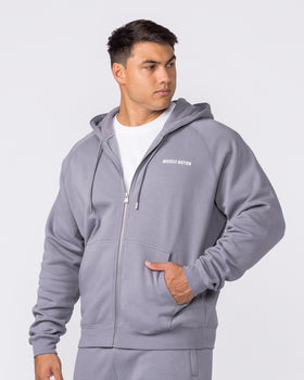 Essential Zip Hoodie - Cement-Jumpers & Hoodies-XS-042632CMT-XS-MNAPPRL50325-5-Muscle Nation