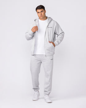 Essential Zip Hoodie - Grey Marl-Jumpers & Hoodies-XS-042632GRYMRL-XS-MNAPPRL50317-6-Muscle Nation