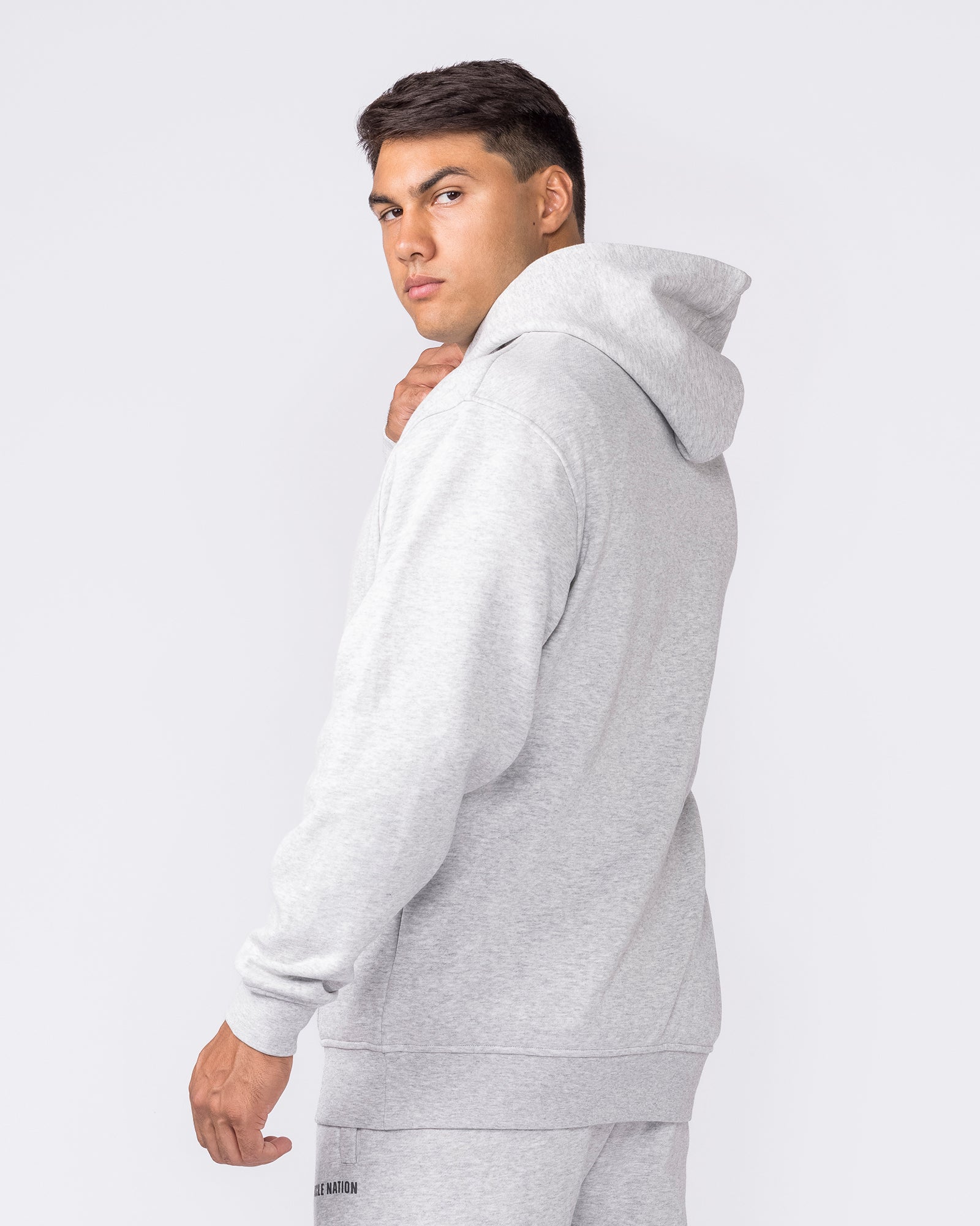 Essential Hoodie - Grey Marl-Jumpers & Hoodies-XS-042635GRYMRL-XS-MNAPPRL50389-2-Muscle Nation