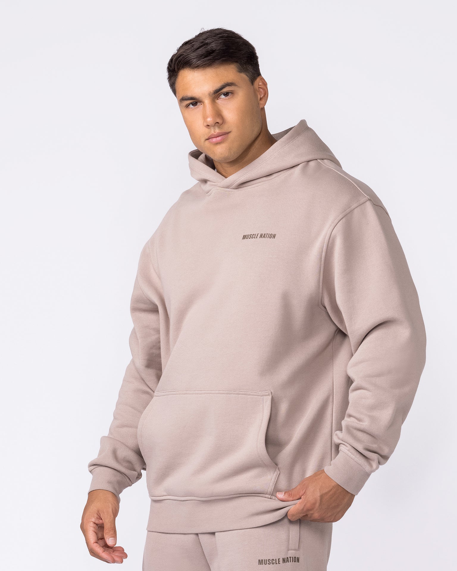 Essential Hoodie - Sandstorm-Jumpers & Hoodies-XS-042635SDSTM-XS-MNAPPRL50381-4-Muscle Nation