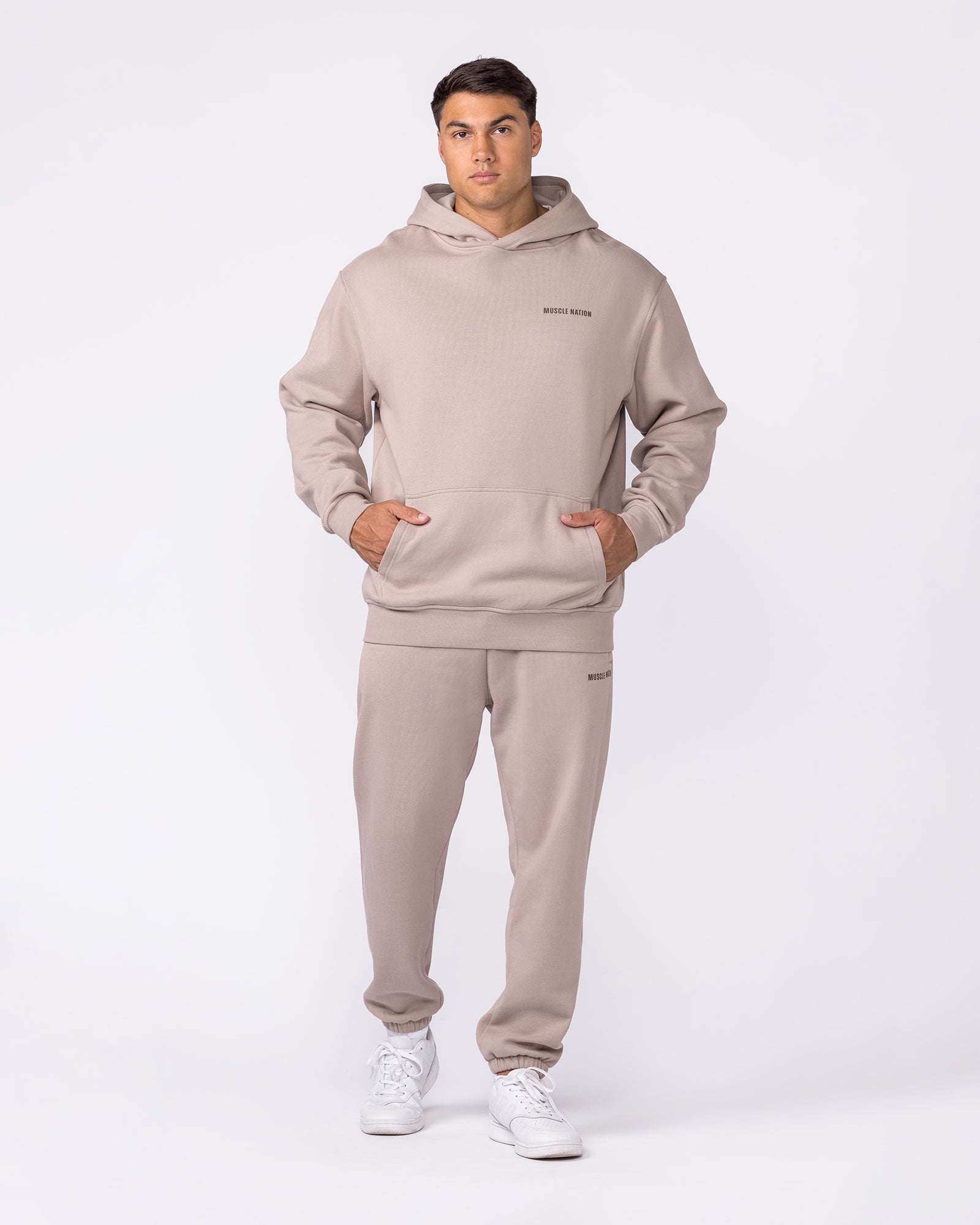 Essential Hoodie - Sandstorm-Jumpers & Hoodies-XS-042635SDSTM-XS-MNAPPRL50381-6-Muscle Nation