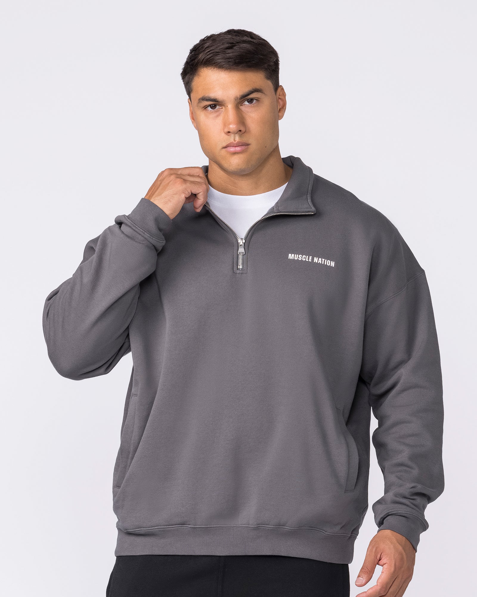 Essential Quarter Zip - Tornado-Jumpers & Hoodies-XS-042631TRNDO-XS-MNAPPRL50293-1-Muscle Nation