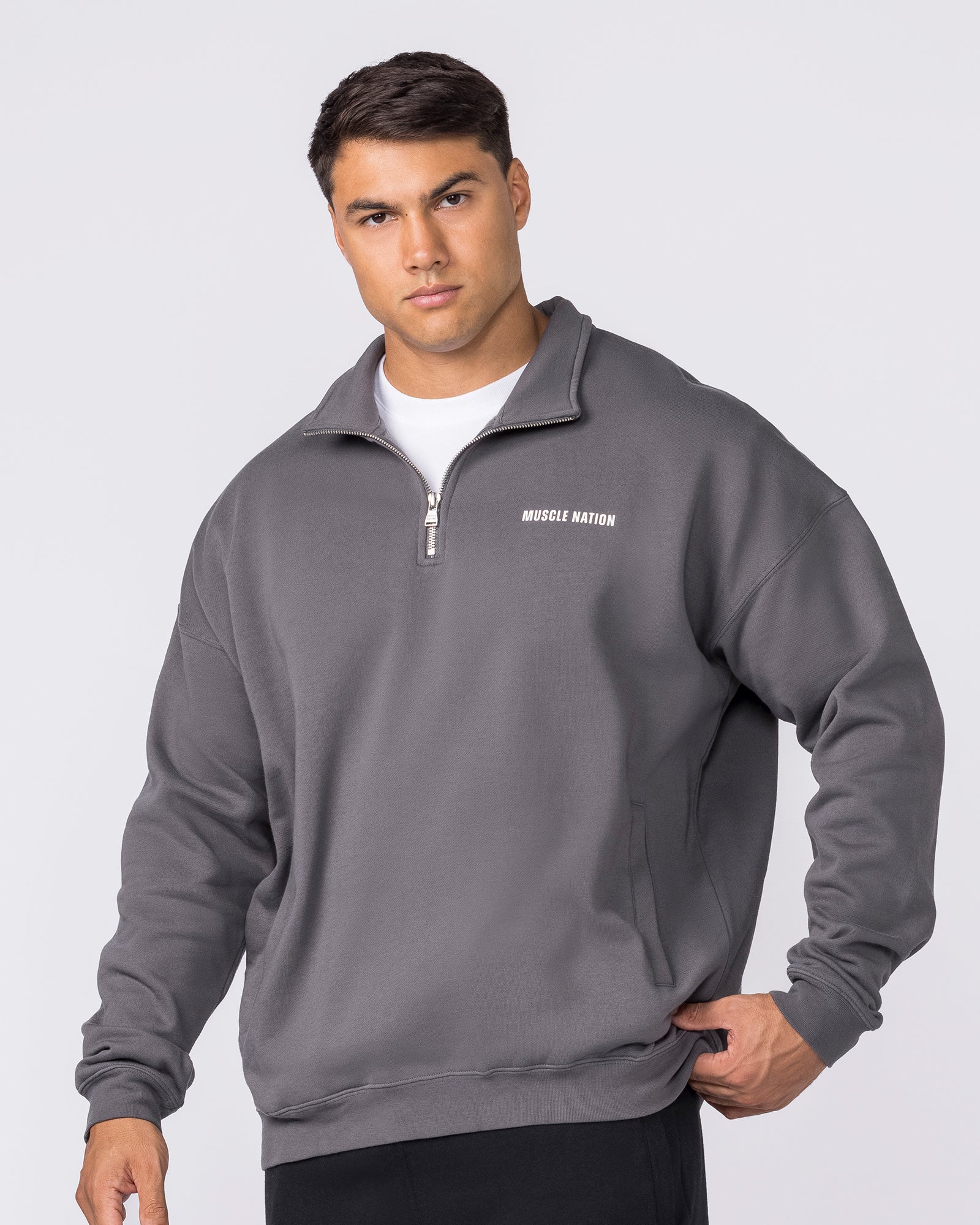 Essential Quarter Zip - Tornado-Jumpers & Hoodies-XS-042631TRNDO-XS-MNAPPRL50293-3-Muscle Nation