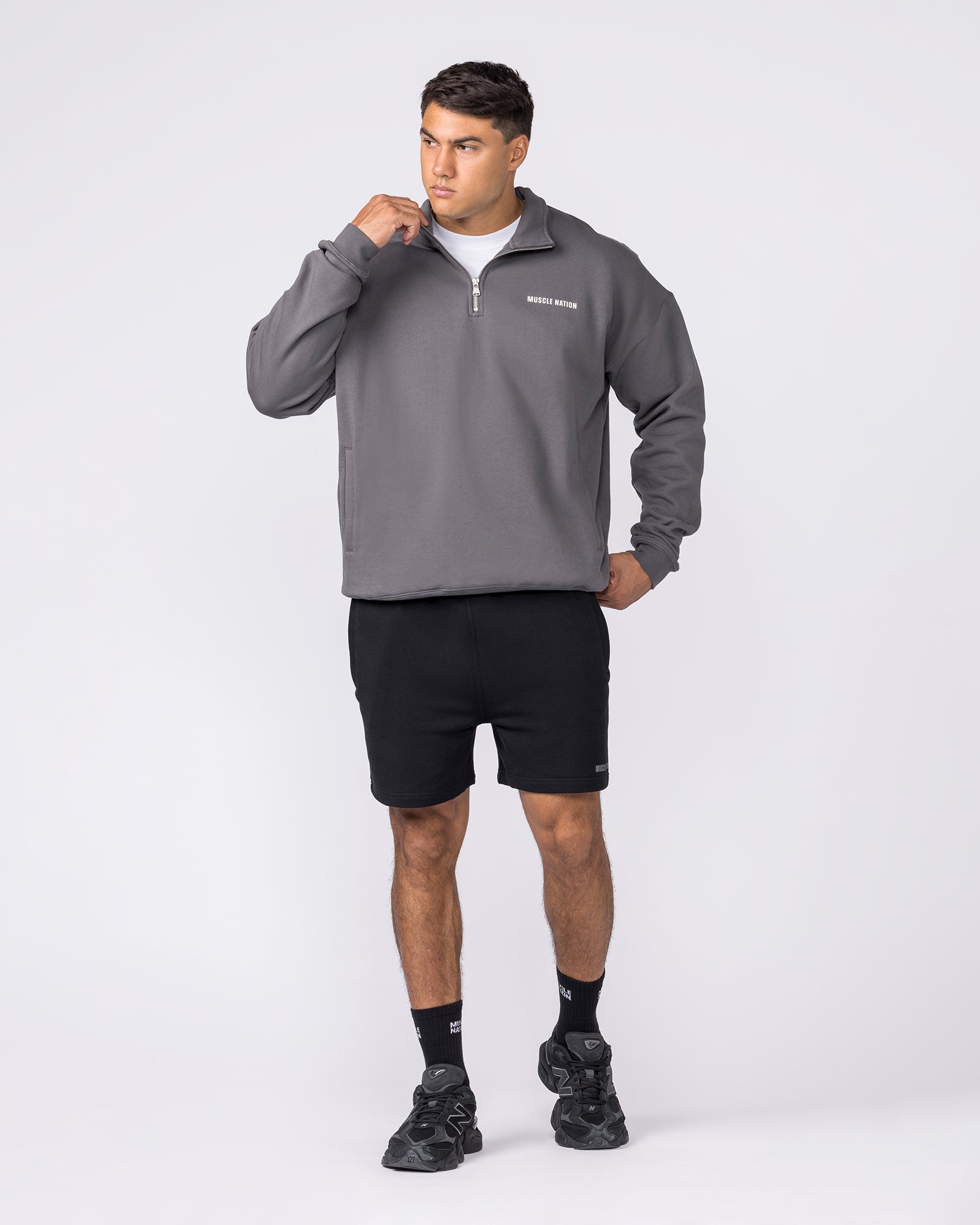 Essential Quarter Zip - Tornado-Jumpers & Hoodies-XS-042631TRNDO-XS-MNAPPRL50293-5-Muscle Nation