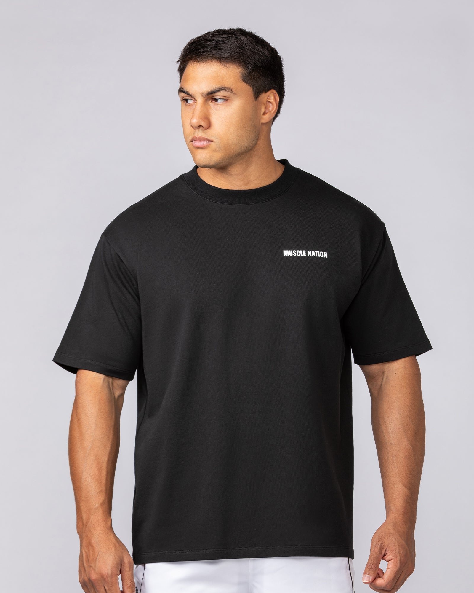 Essential Regular Fit Tee - Black-T-Shirts-S-062532BLK-S-MNAPPRL43307-3-Muscle Nation