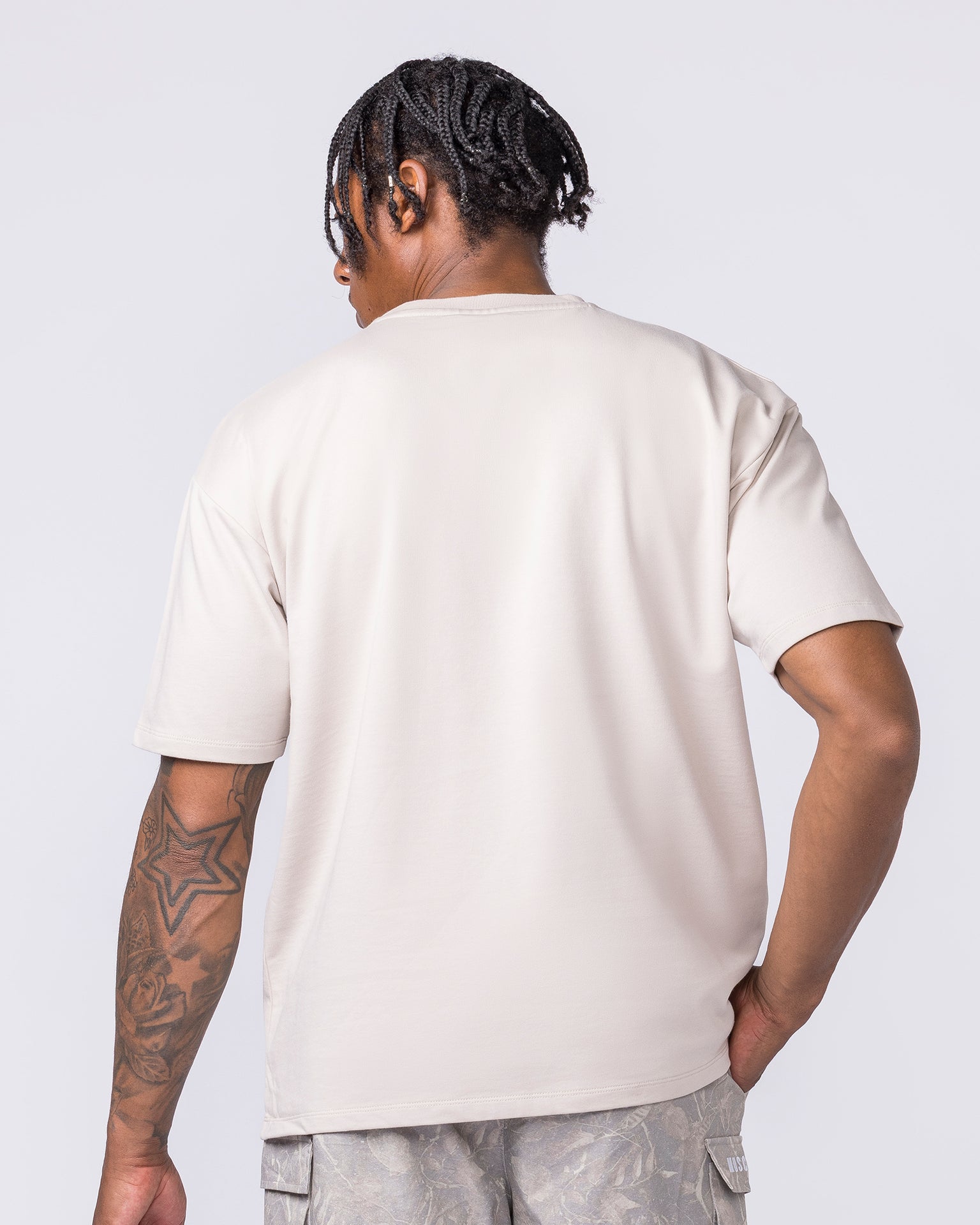 Essential Regular Fit Tee - Cream-T-Shirts-S-122507CREAM-S-MNAPPRL48055-4-Muscle Nation