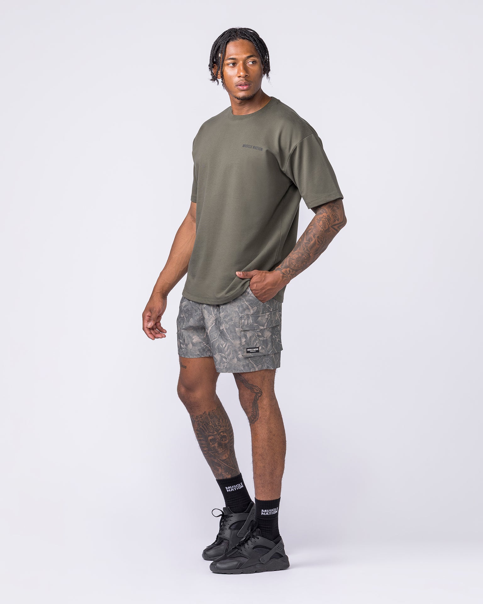 Essential Regular Fit Tee - Dark Khaki-T-Shirts-S-122507DKHAKI-S-MNAPPRL48062-6-Muscle Nation