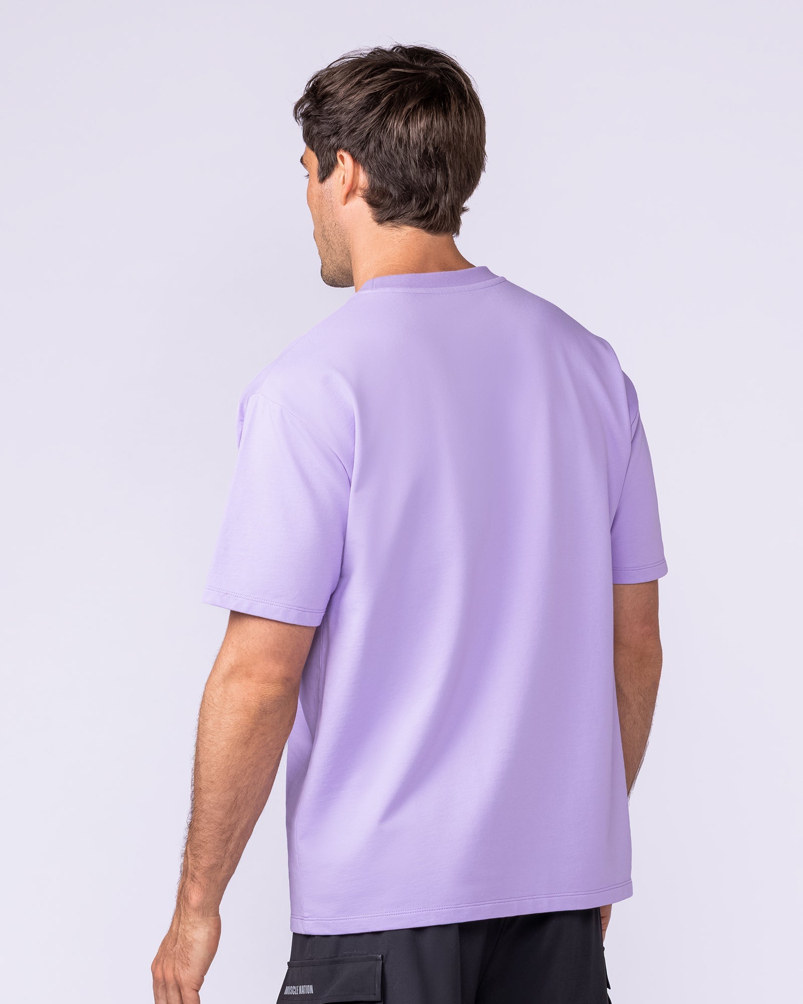 Essential Regular Fit Tee - Lavender-T-Shirts-S-1125184LAV-S-MNAPPRL47383-2-Muscle Nation