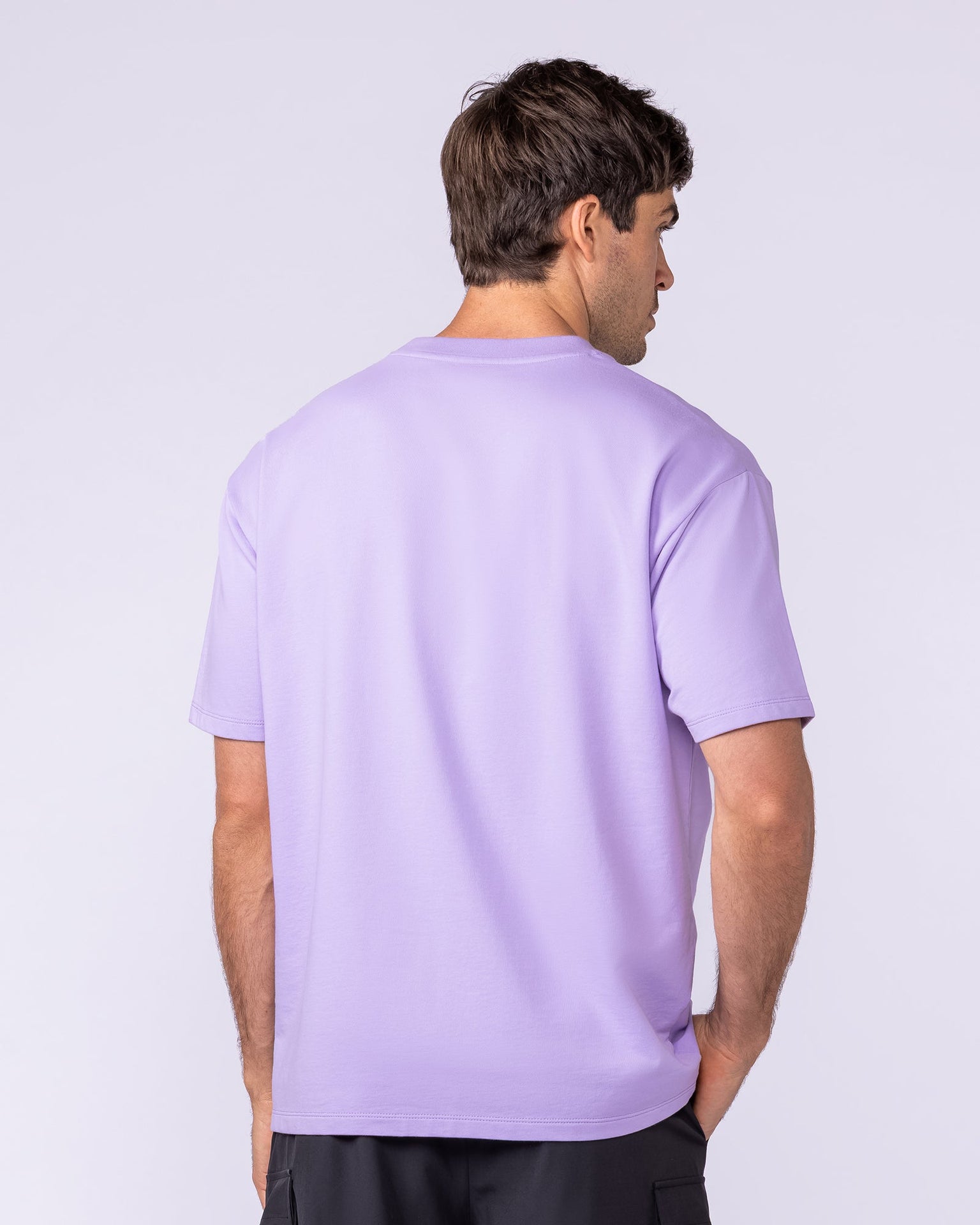 Essential Regular Fit Tee - Lavender-T-Shirts-S-1125184LAV-S-MNAPPRL47383-5-Muscle Nation