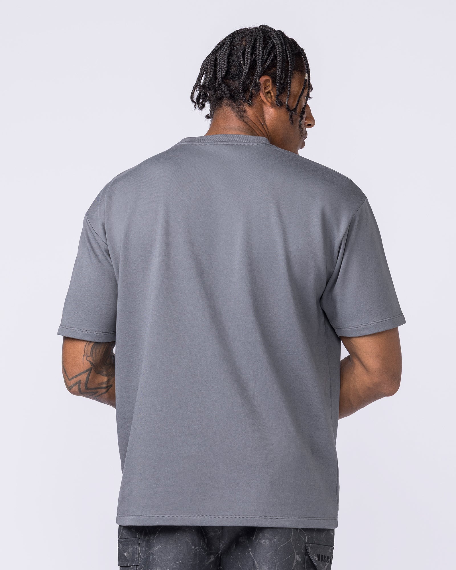 Essential Regular Fit Tee - Mid Grey-T-Shirts-S-122507MDGR-S-MNAPPRL48048-5-Muscle Nation