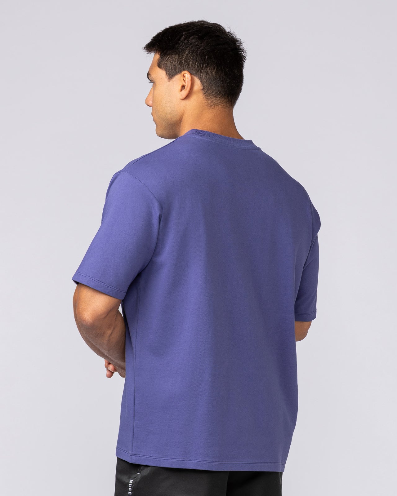 Essential Regular Fit Tee Midnight - Muscle Nation men's gym tee, view 3