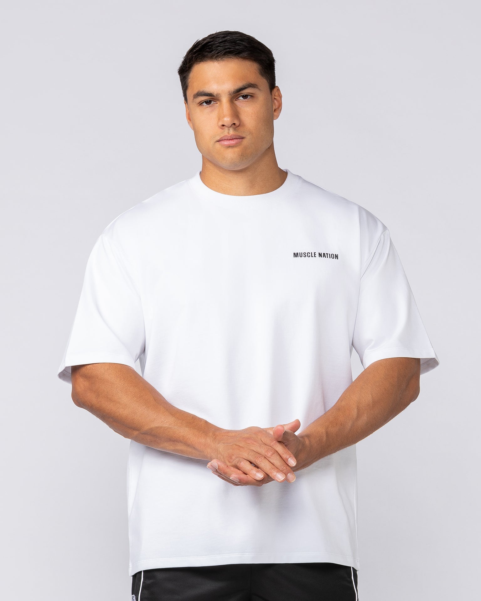 Essential Regular Fit Tee - White-T-Shirts-S-092522WHT-S-MNAPPRL44308-2-Muscle Nation