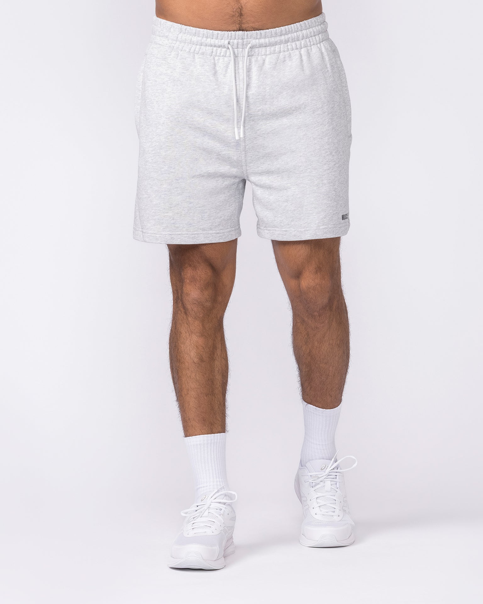 Essential Sweat 5" Shorts - Grey Marl-Shorts-S-042643GRYMRL-S-MNAPPRL50483-3-Muscle Nation