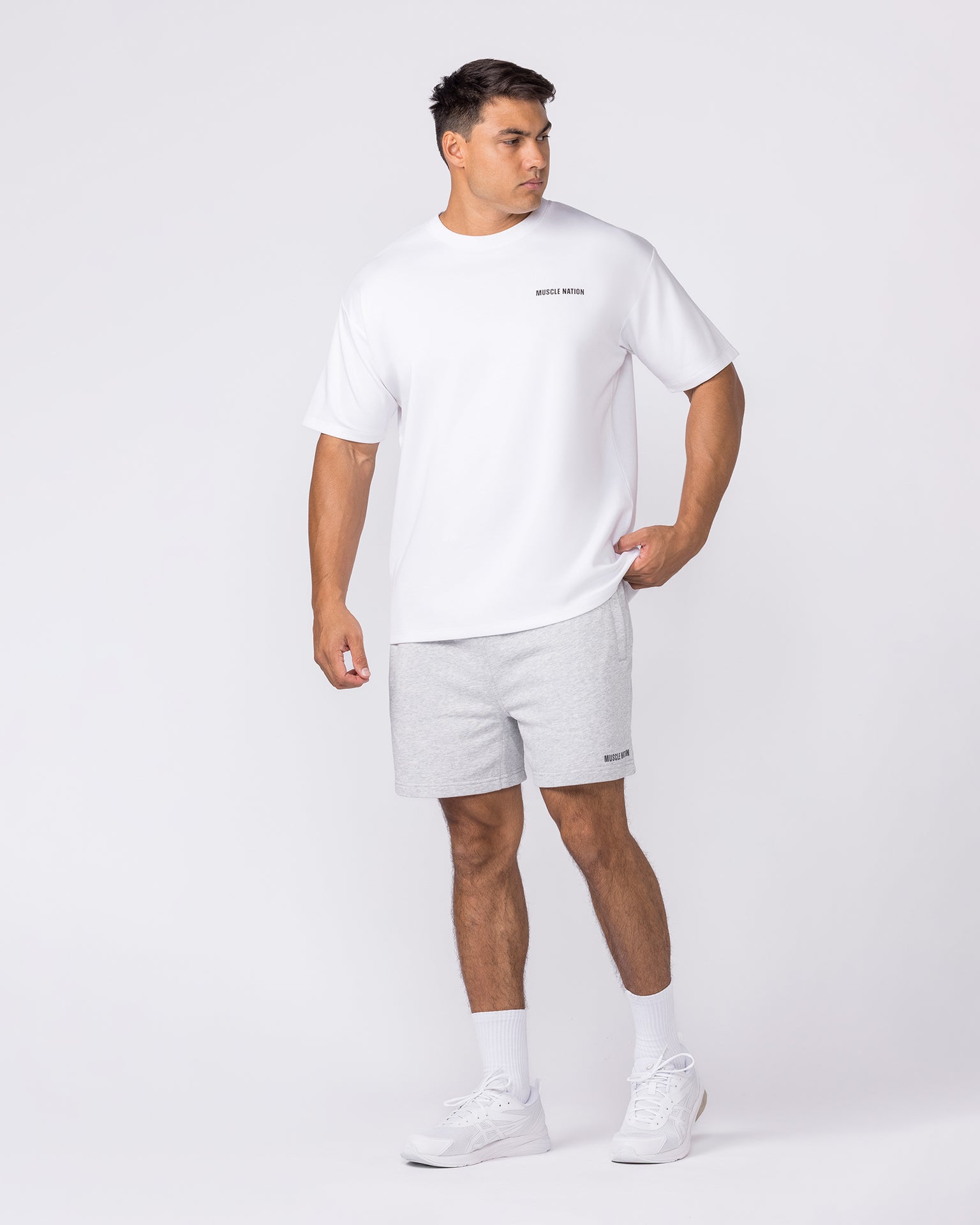 Essential Sweat 5" Shorts - Grey Marl-Shorts-S-042643GRYMRL-S-MNAPPRL50483-6-Muscle Nation