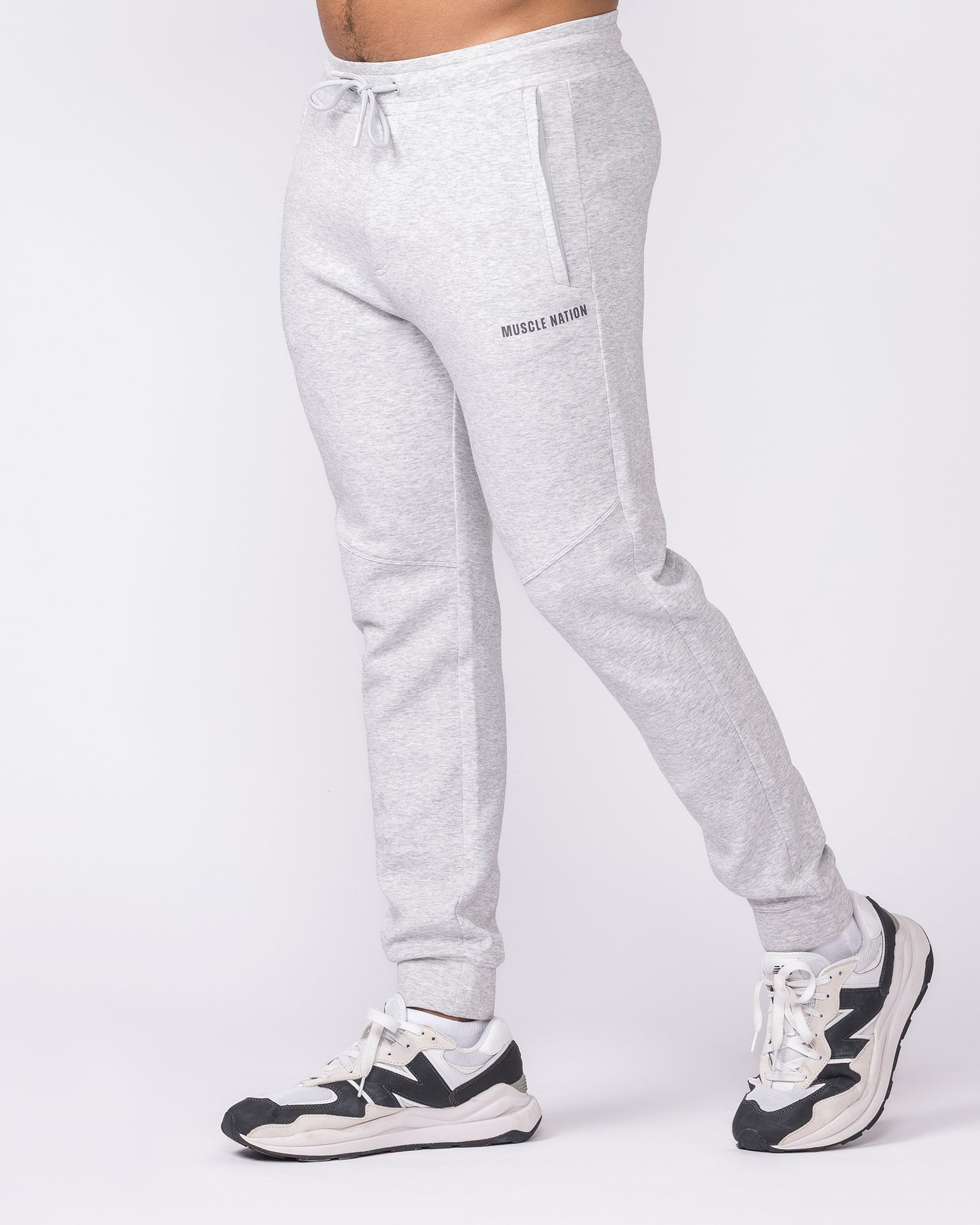 Essential Tech Pants - Grey Marl-Bottoms-S-042641GRYMRL-S-MNAPPRL50455-4-Muscle Nation