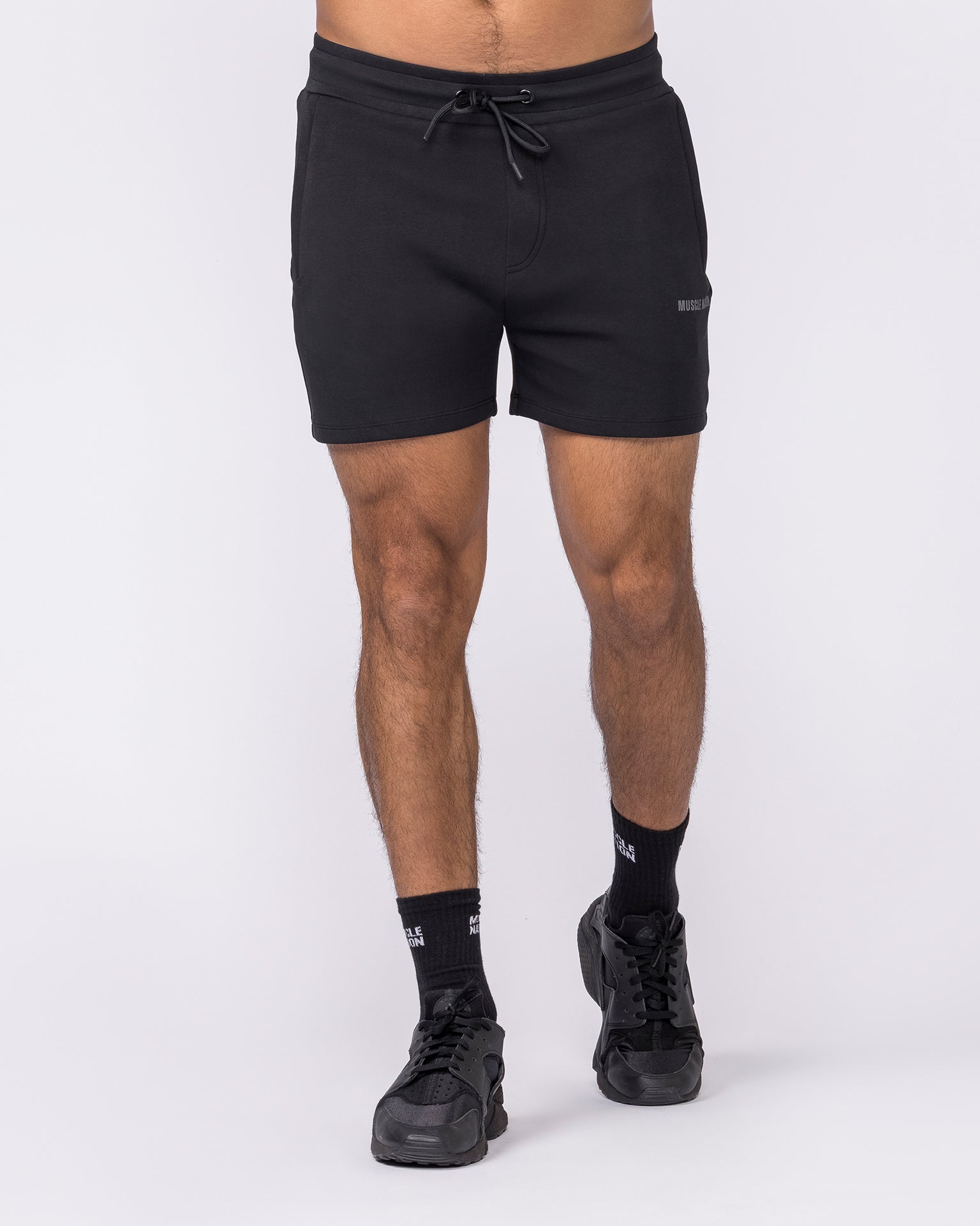 Essential Tech Shorts - Black-Shorts-S-042642BLK-S-MNAPPRL50462-3-Muscle Nation
