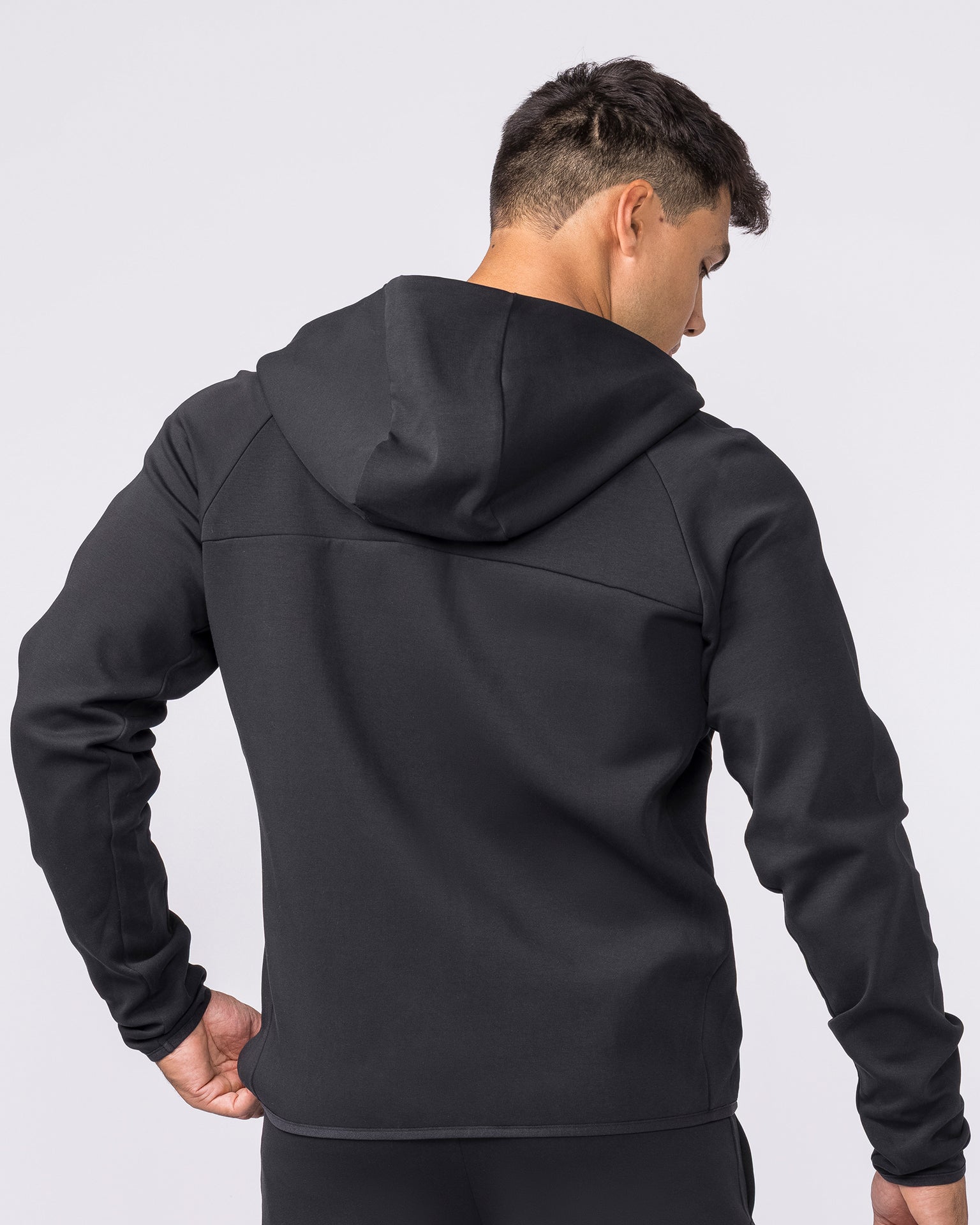 Essential Tech Zip Hoodie - Black-Jumpers & Hoodies-XS-042634BLK-XS-MNAPPRL50349-7-Muscle Nation