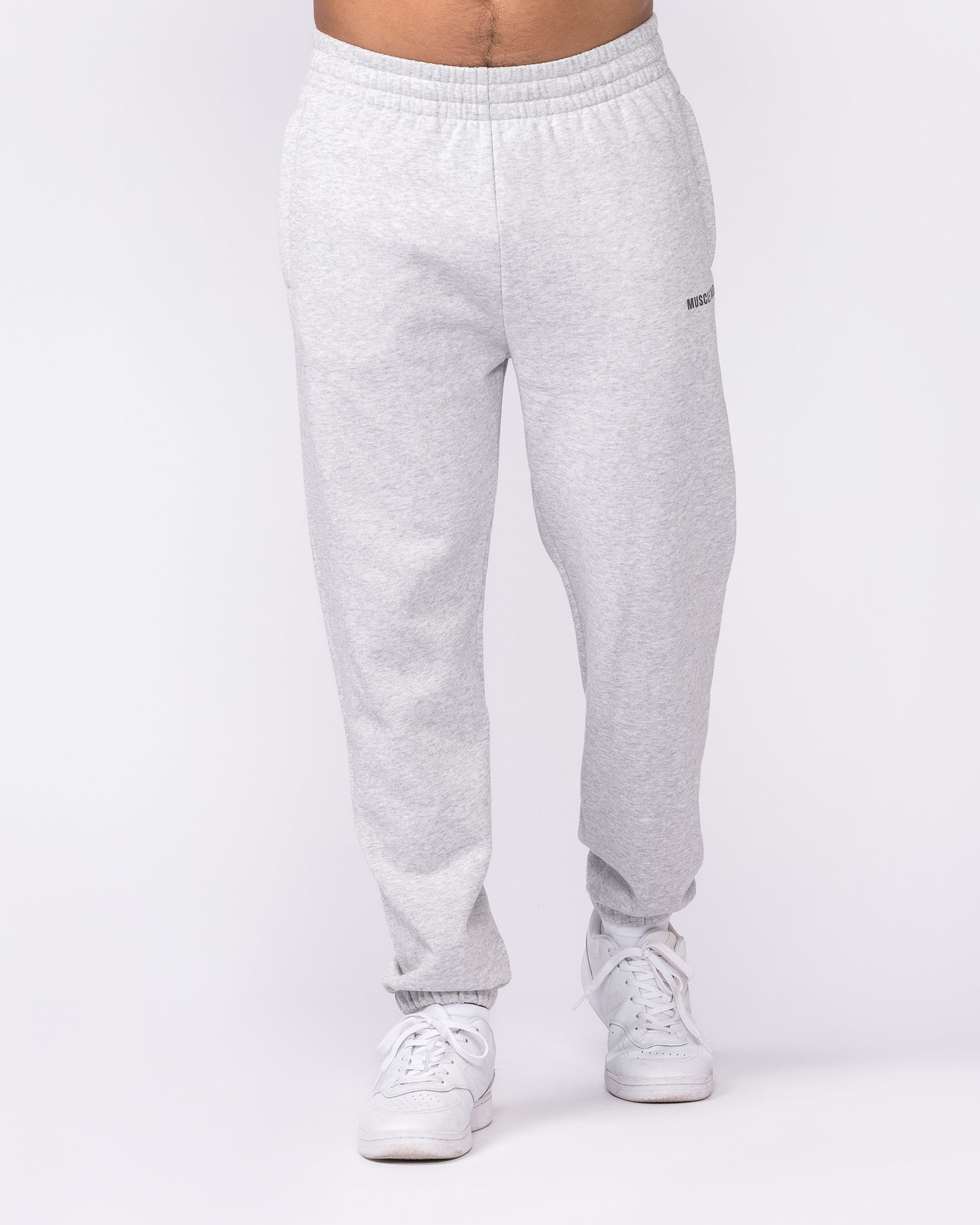 Essential Trackies - Grey Marl-Bottoms-S-042638GRYMRL-S-MNAPPRL50420-3-Muscle Nation