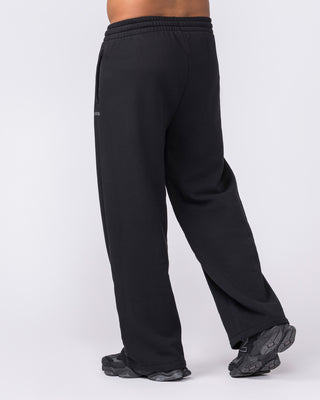 Essential Wide Leg Trackies - Black-Bottoms-S-042639BLK-S-MNAPPRL50441-2-Muscle Nation