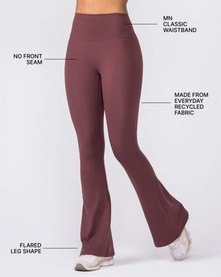 Zero Rise Everyday Flare Leggings - Rocky Road-Leggings-XXS-042609RKRD-XXS-MNAPPRL50117-2-Muscle Nation