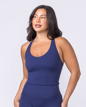 Everyday Form Cropped Tank - Classic Navy-Singlets & Tanks-XXS-022612CNAVY-XXS-MNAPPRL48542-1-Muscle Nation