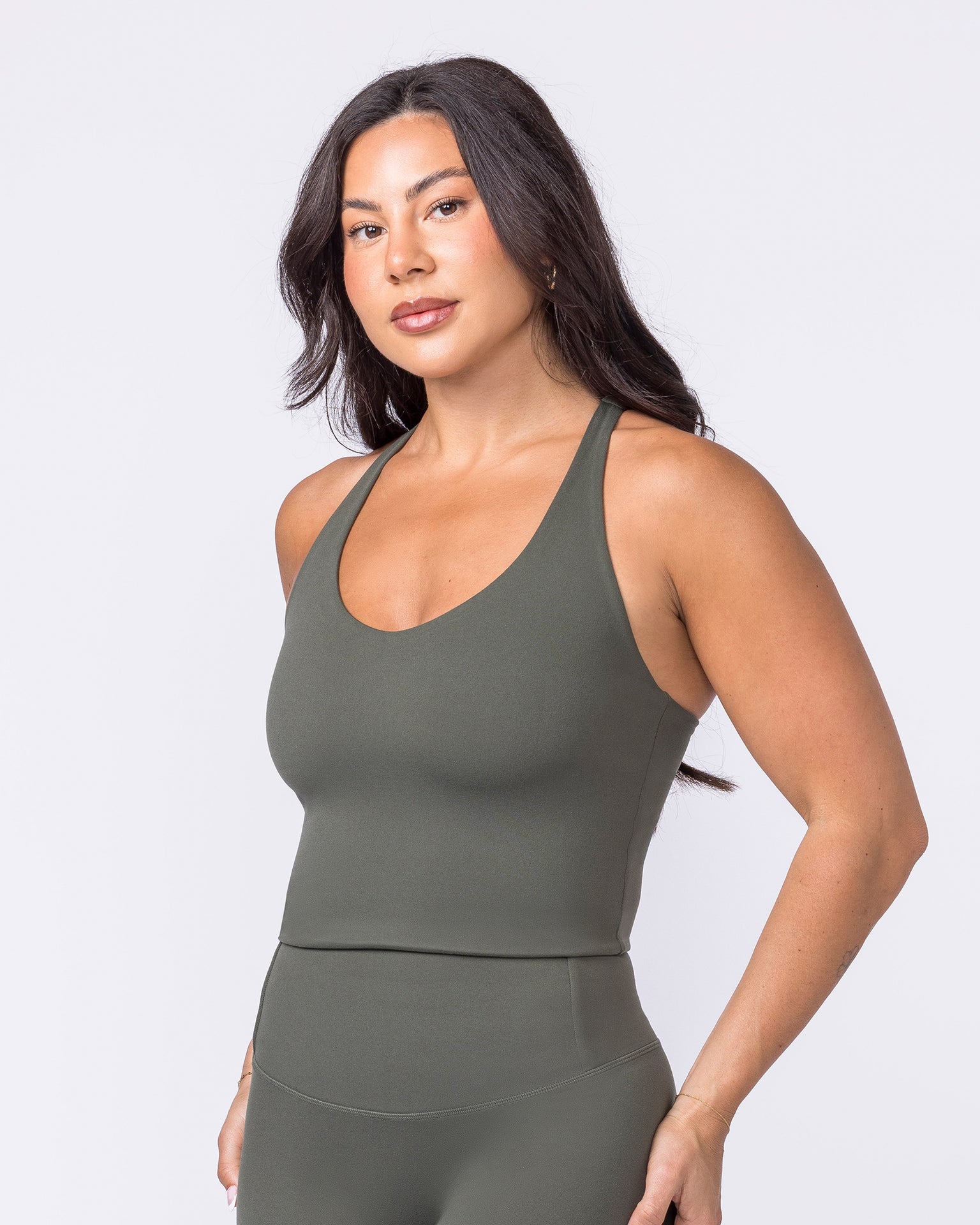 Everyday Form Cropped Tank - Eucalyptus-Singlets & Tanks-XXS-022612EUYPTS-XXS-MNAPPRL48524-3-Muscle Nation