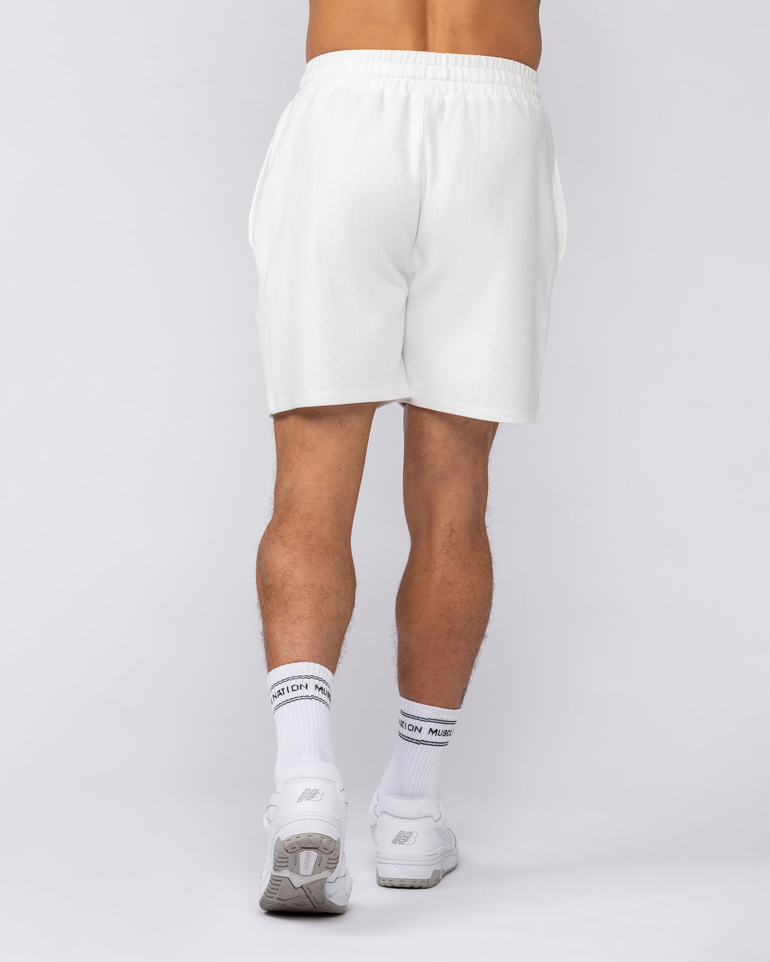 Everyday Jersey Shorts - White-Shorts-S-082526WHT-S-MNAPPRL43914-4-Muscle Nation