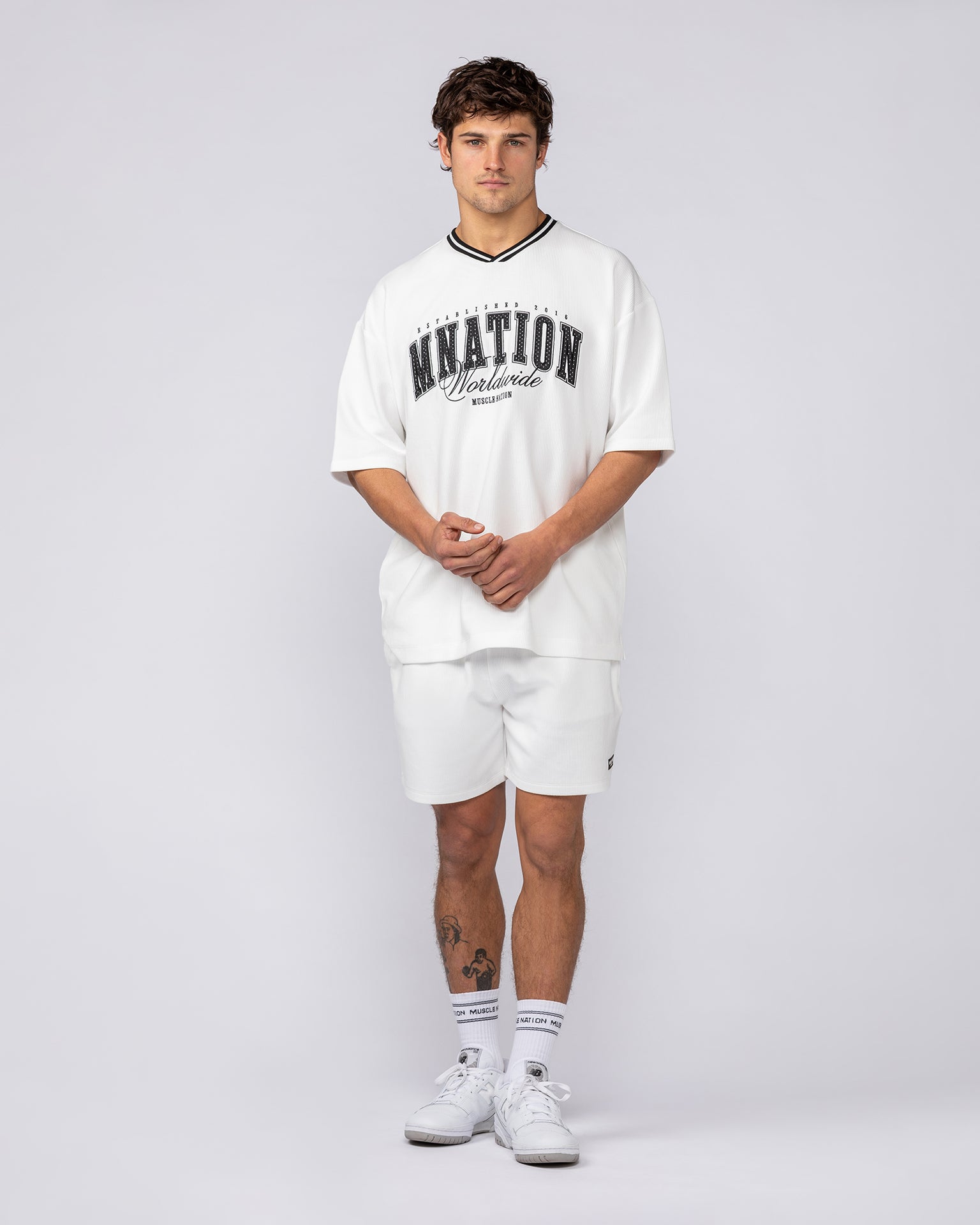 Everyday Jersey Shorts - White-Shorts-S-082526WHT-S-MNAPPRL43914-5-Muscle Nation